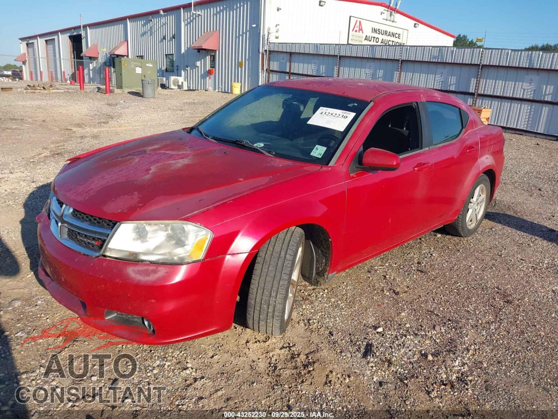 DODGE AVENGER 2013 - 1C3CDZCB7DN768204