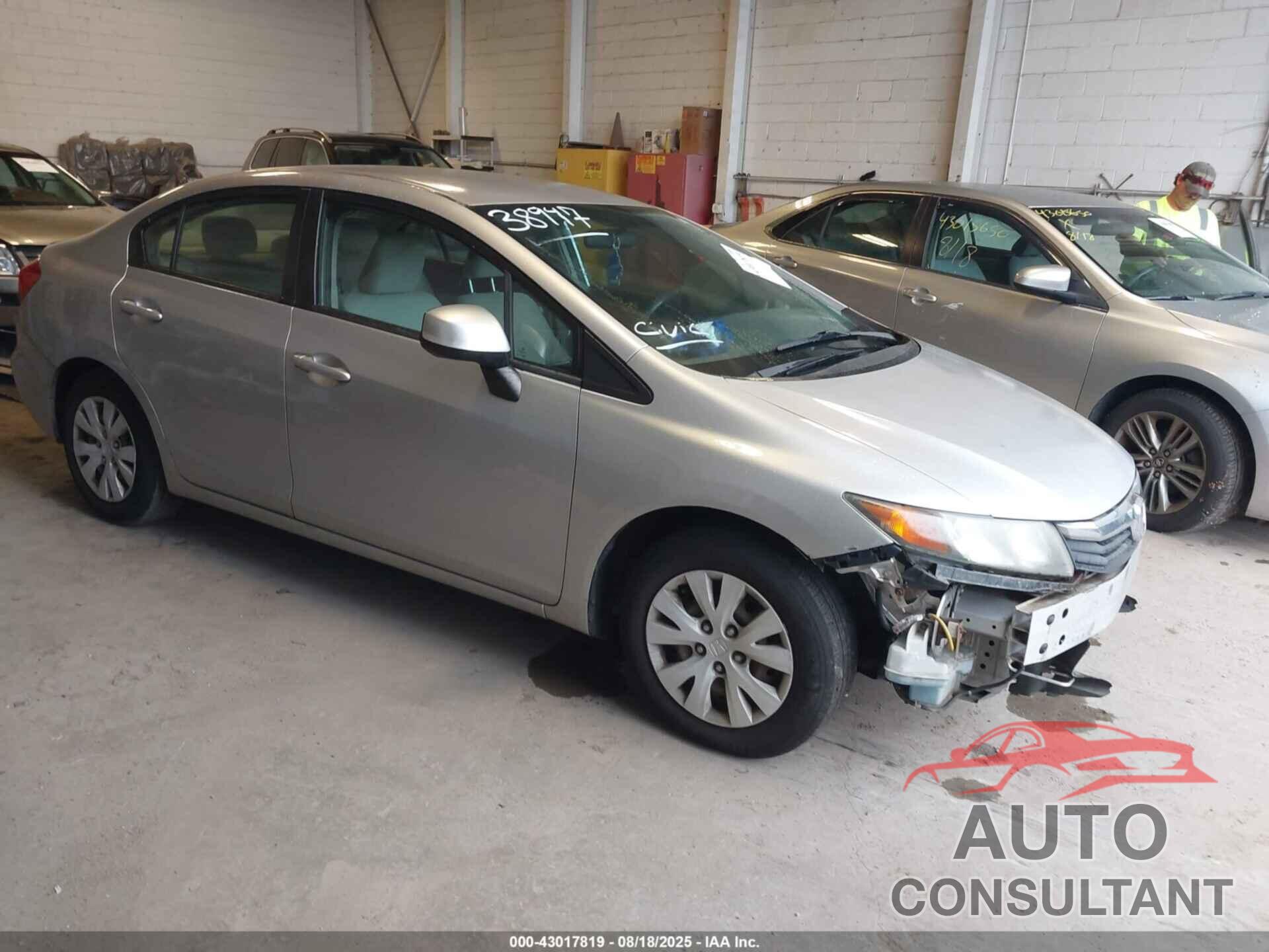 HONDA CIVIC 2012 - 19XFB2F50CE332079