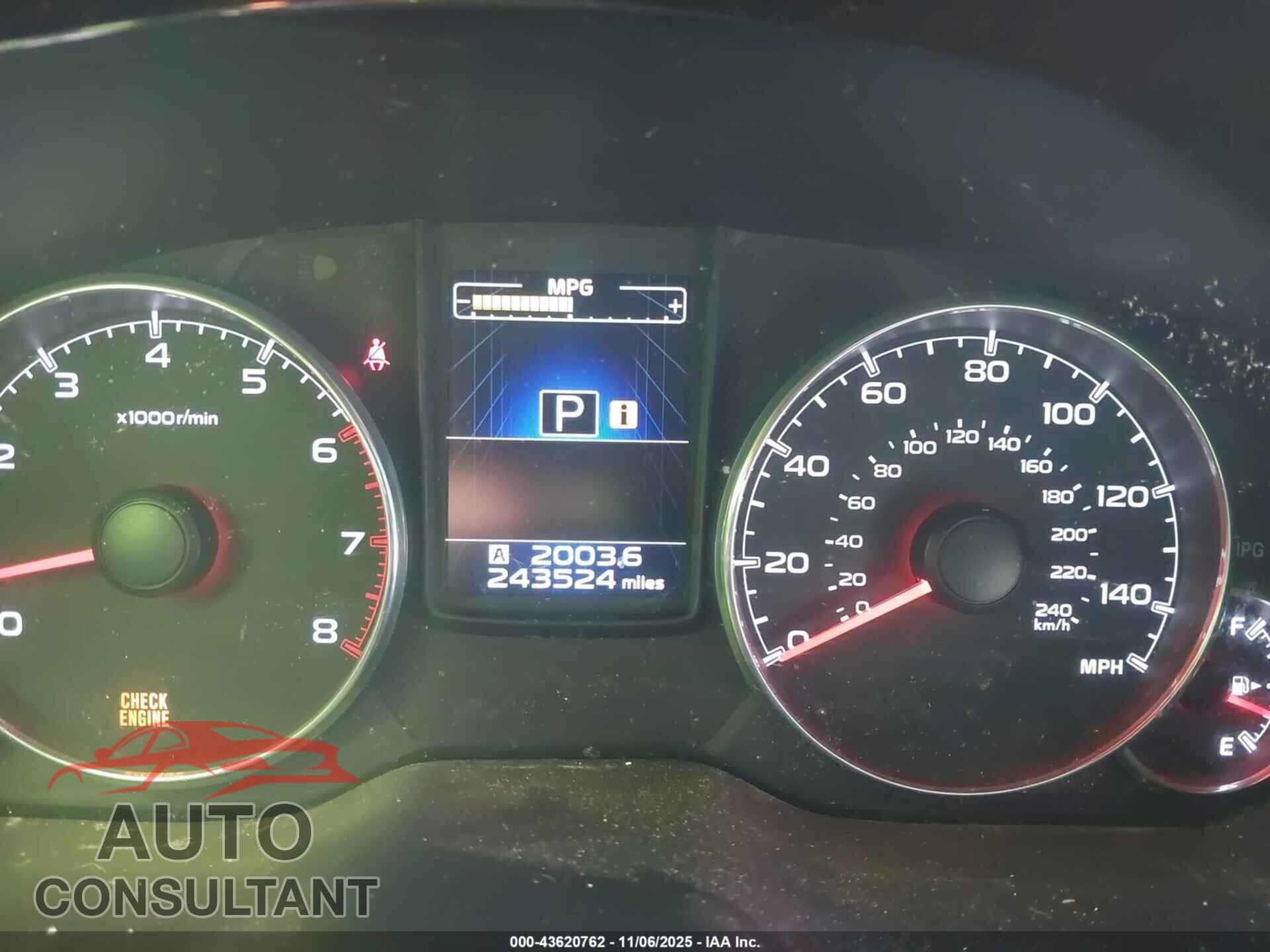 SUBARU OUTBACK 2014 - 4S4BRBLC4E3200929