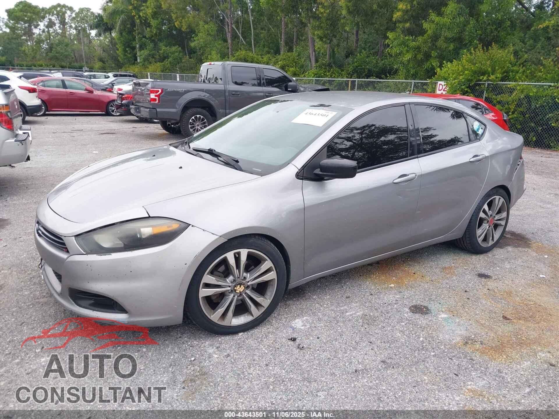 DODGE DART 2015 - 1C3CDFBB9FD300421