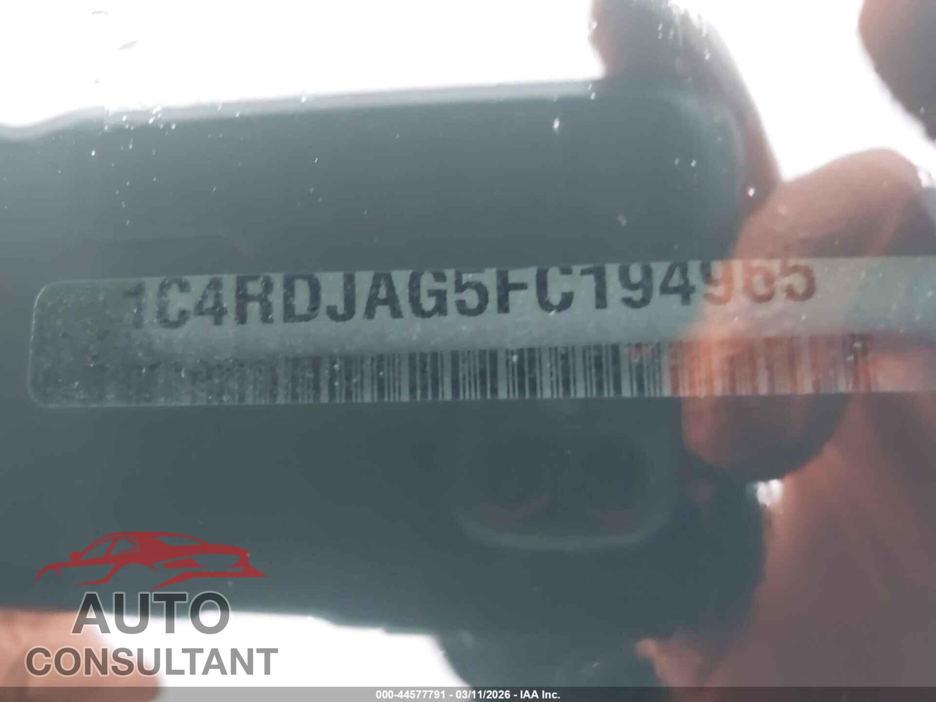 DODGE DURANGO 2015 - 1C4RDJAG5FC194965