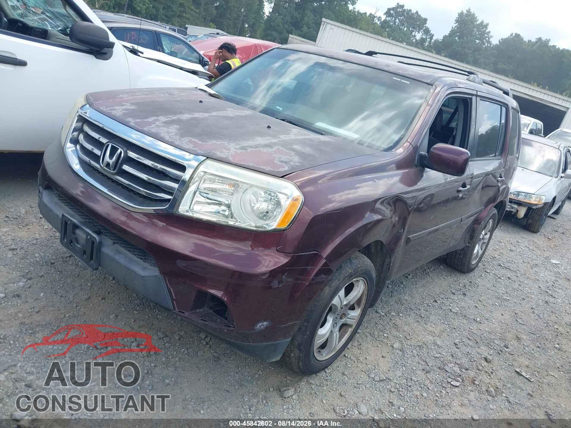 HONDA PILOT 2012 - 5FNYF3H72CB013259