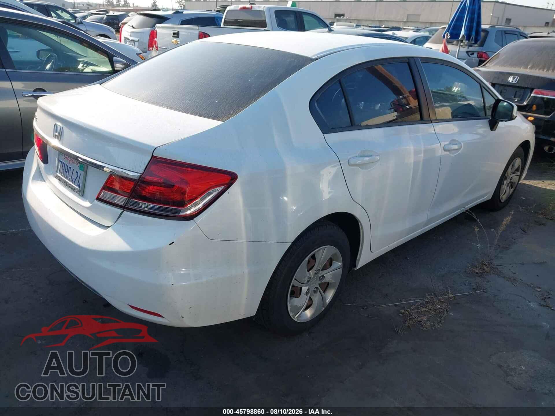 HONDA CIVIC 2013 - 19XFB2F5XDE258381