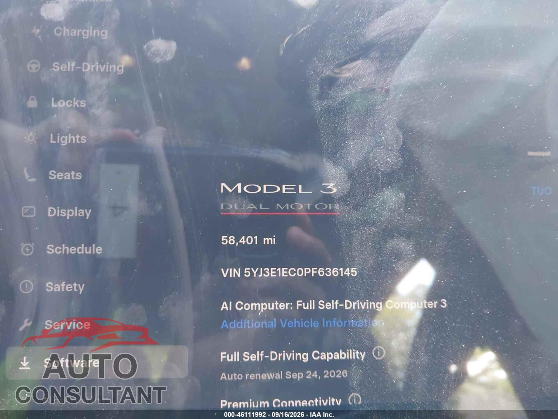 TESLA MODEL 3 2023 - 5YJ3E1EC0PF636145
