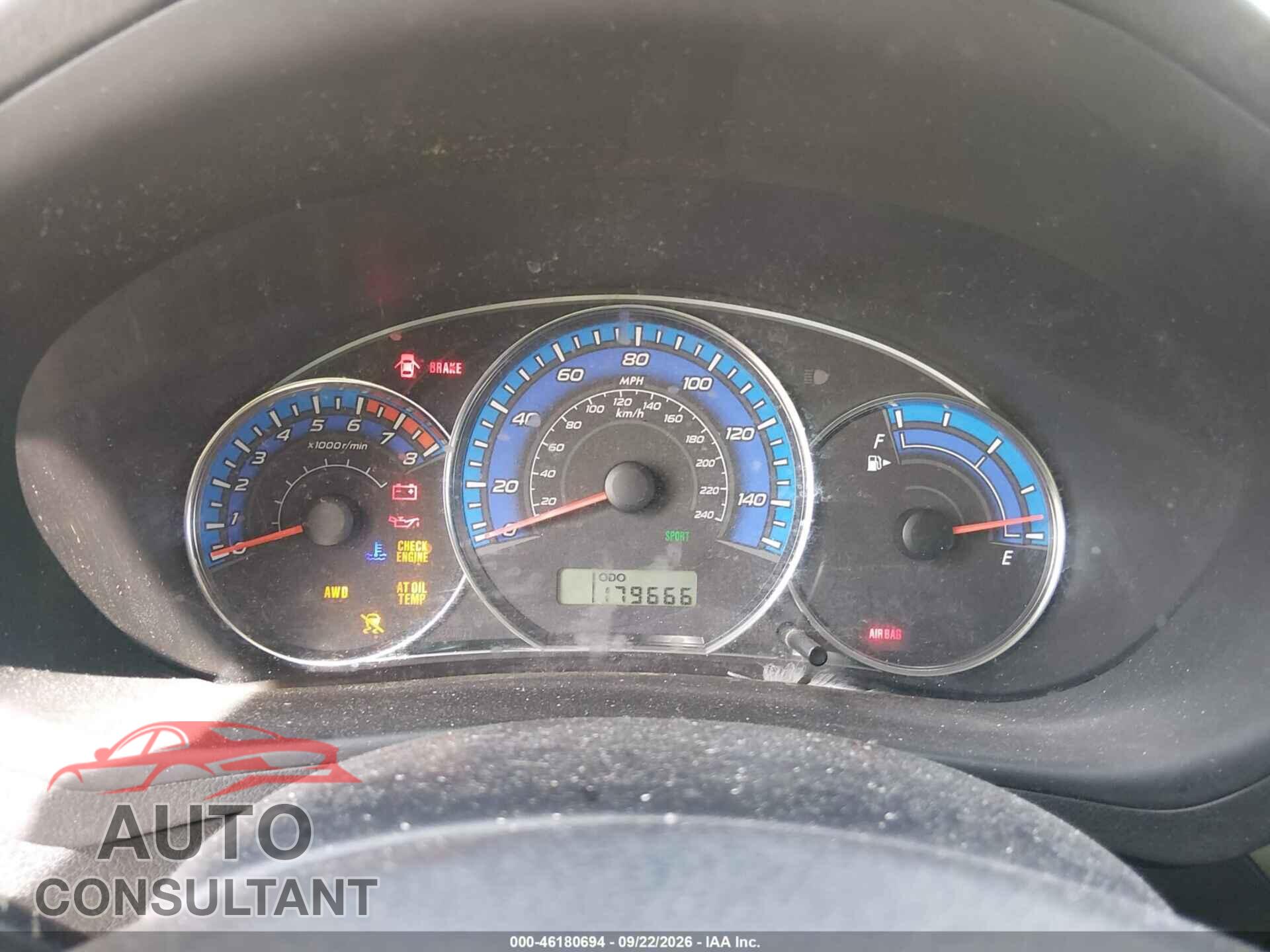 SUBARU FORESTER 2009 - JF2SH63699H768435
