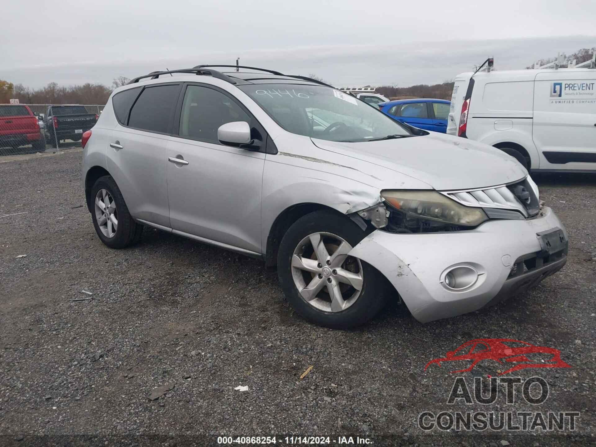 NISSAN MURANO 2009 - JN8AZ18W39W109446