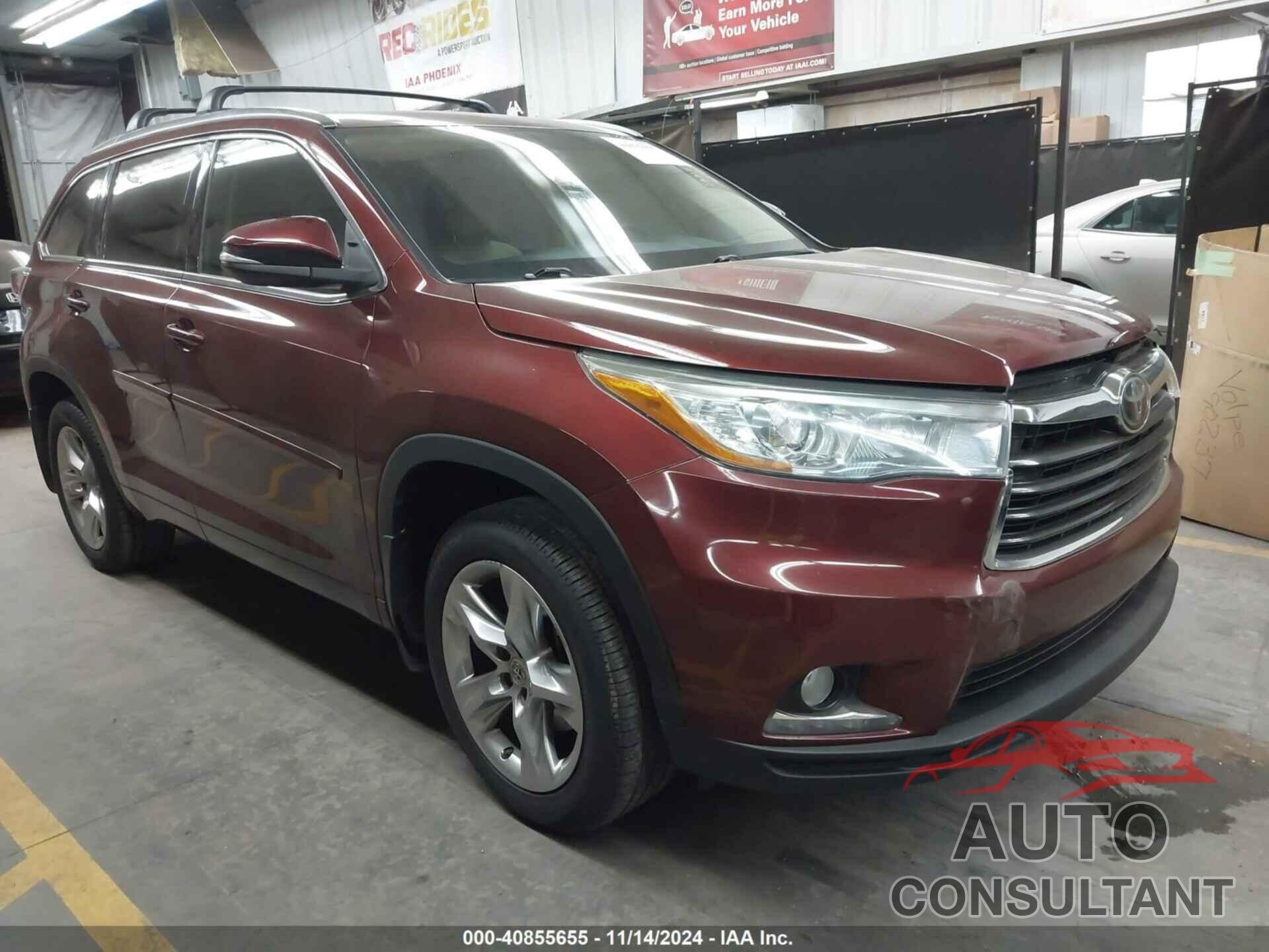 TOYOTA HIGHLANDER 2015 - 5TDDKRFH0FS208172