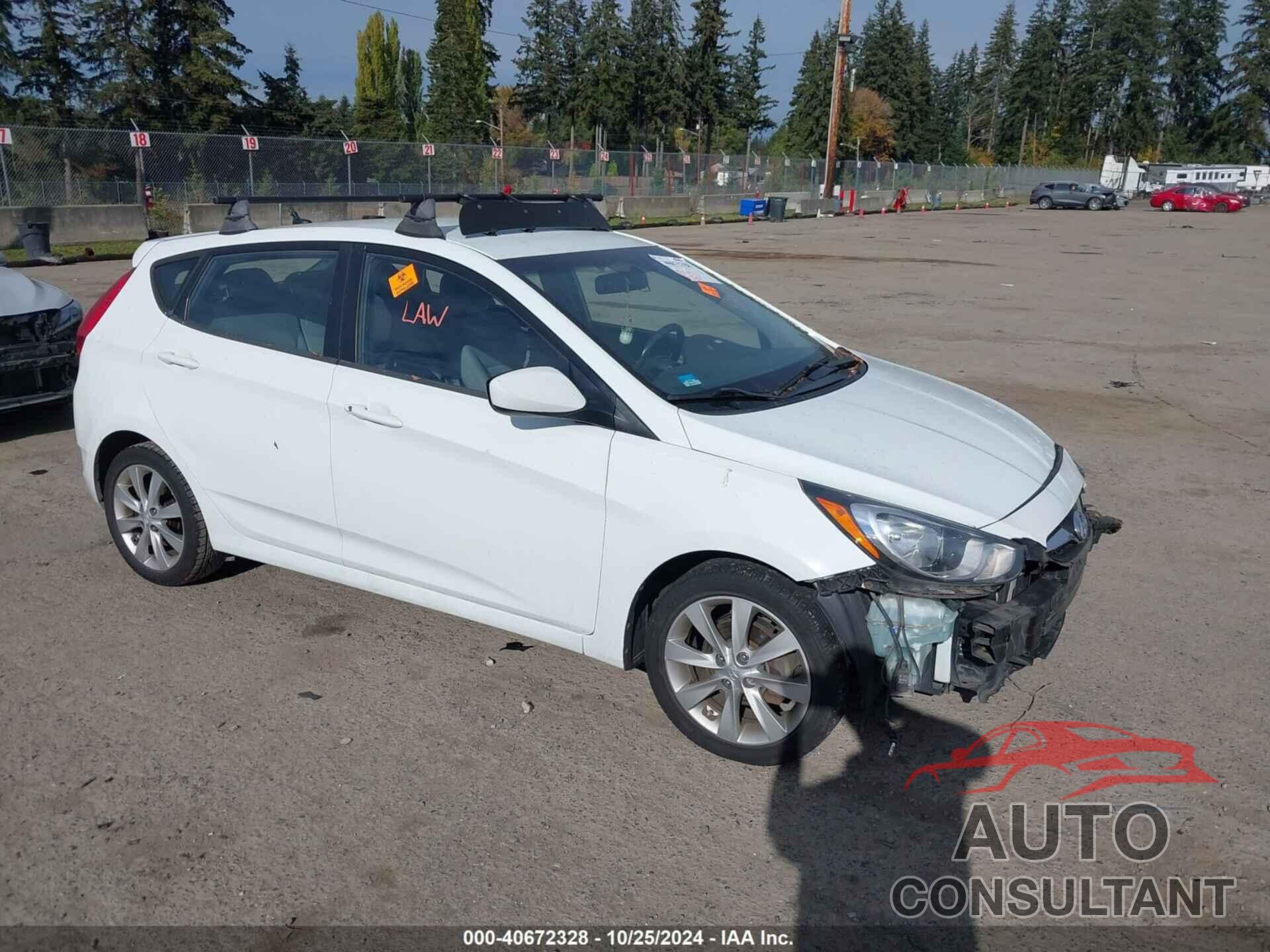 HYUNDAI ACCENT 2012 - KMHCU5AE1CU015043