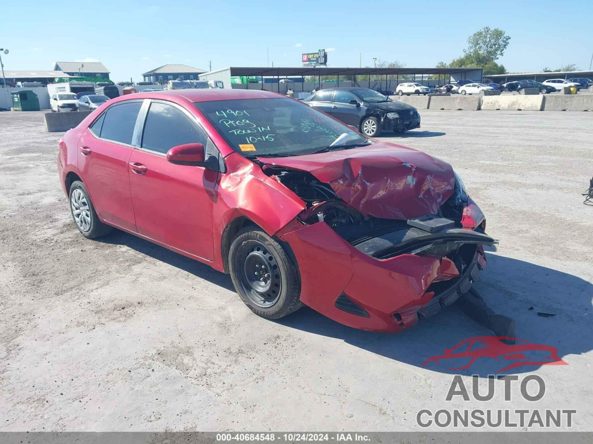 TOYOTA COROLLA 2019 - 2T1BURHE7KC220956