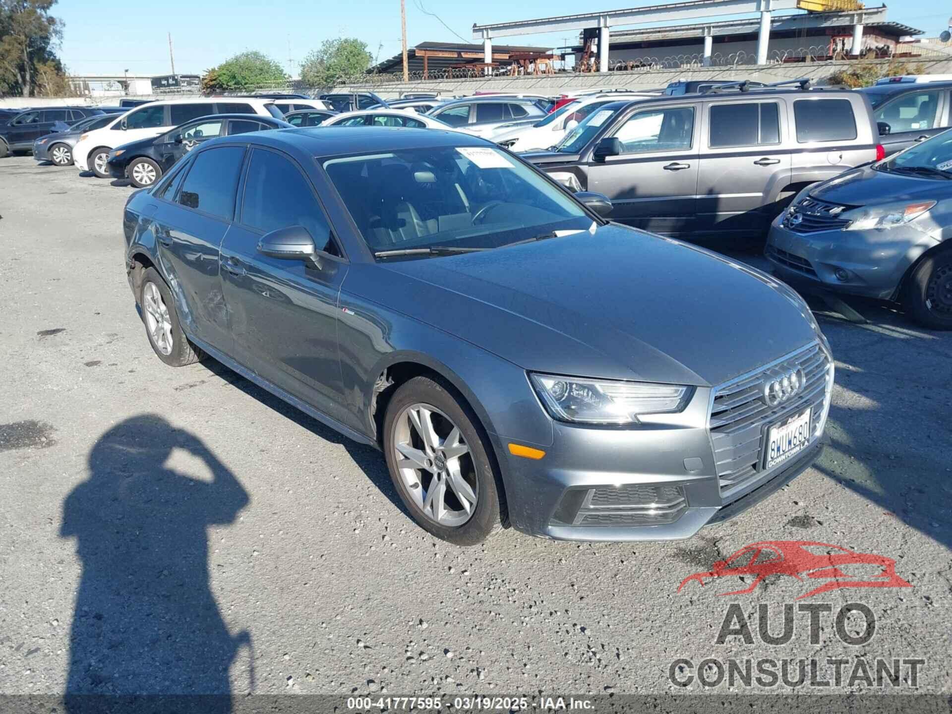 AUDI A4 2018 - WAUKMAF41JA122159