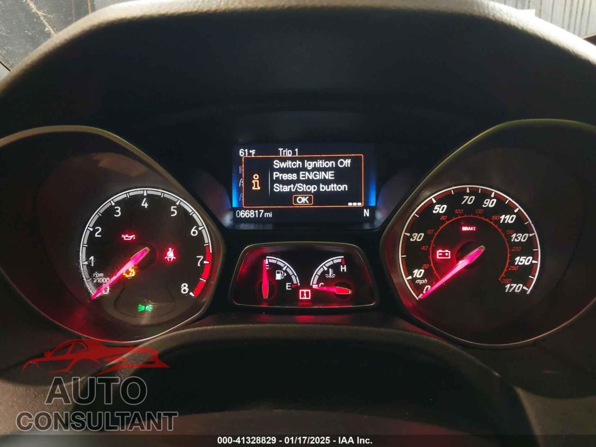 FORD FOCUS ST 2017 - 1FADP3L92HL326097