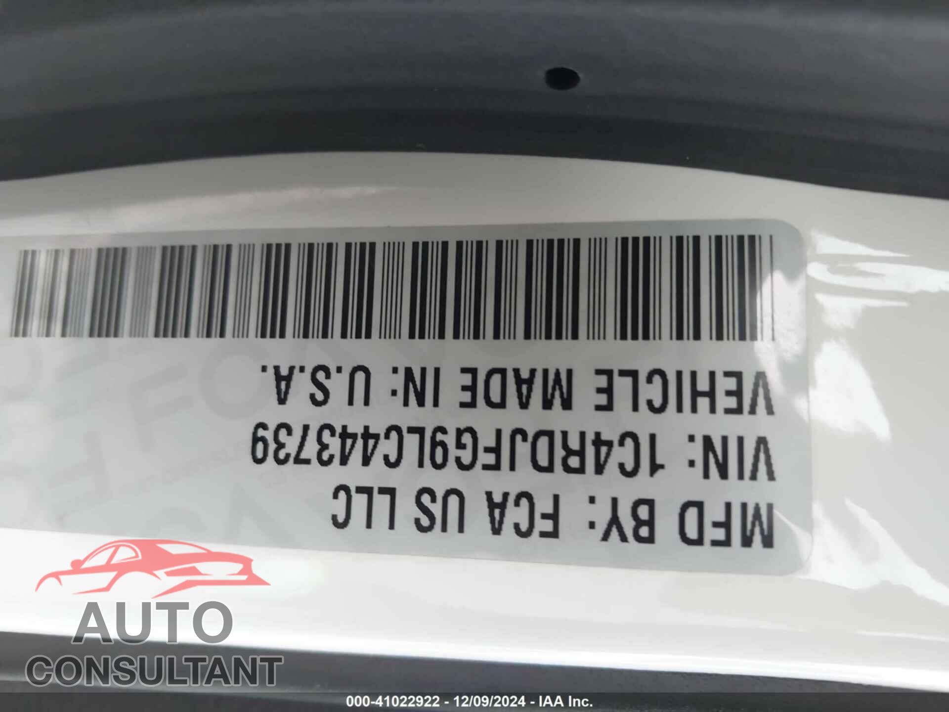 DODGE DURANGO 2020 - 1C4RDJFG9LC443739