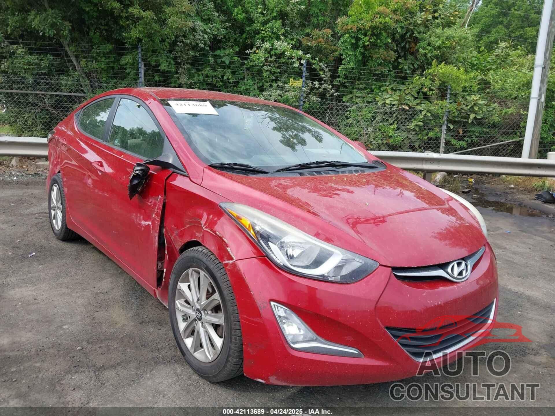HYUNDAI ELANTRA 2014 - KMHDH4AE8EU048305