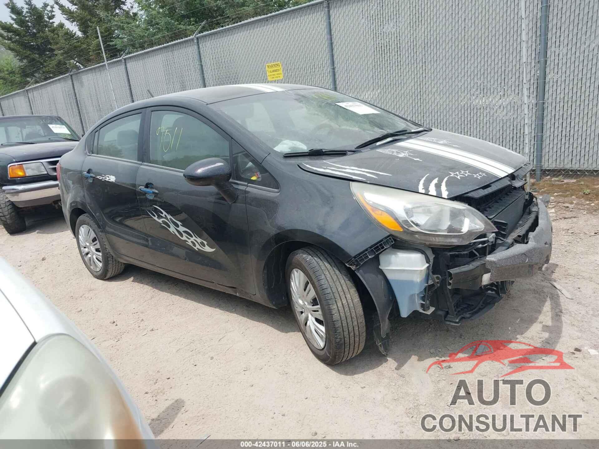 KIA RIO 2013 - KNADM4A3XD6218307