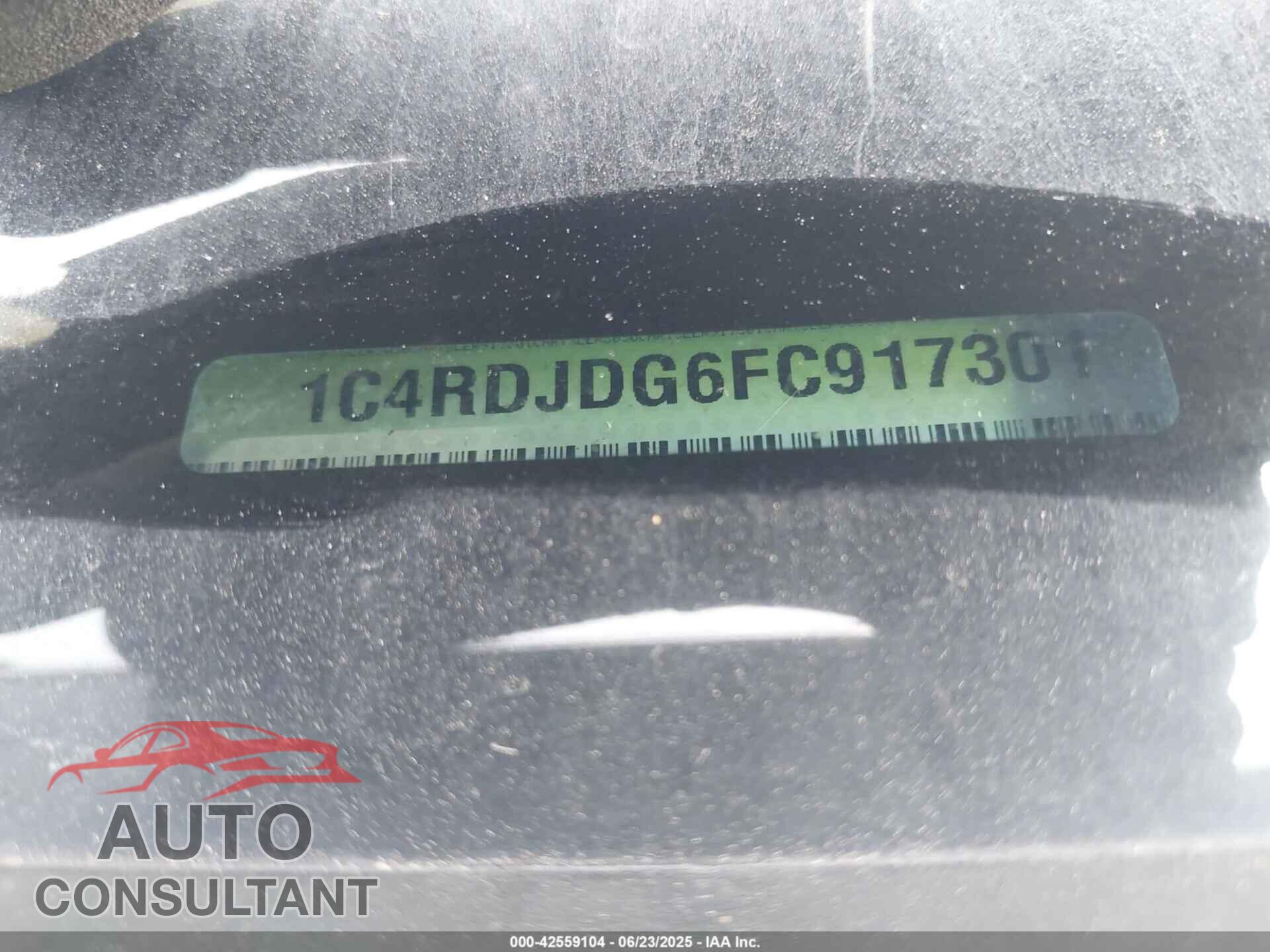 DODGE DURANGO 2015 - 1C4RDJDG6FC917301