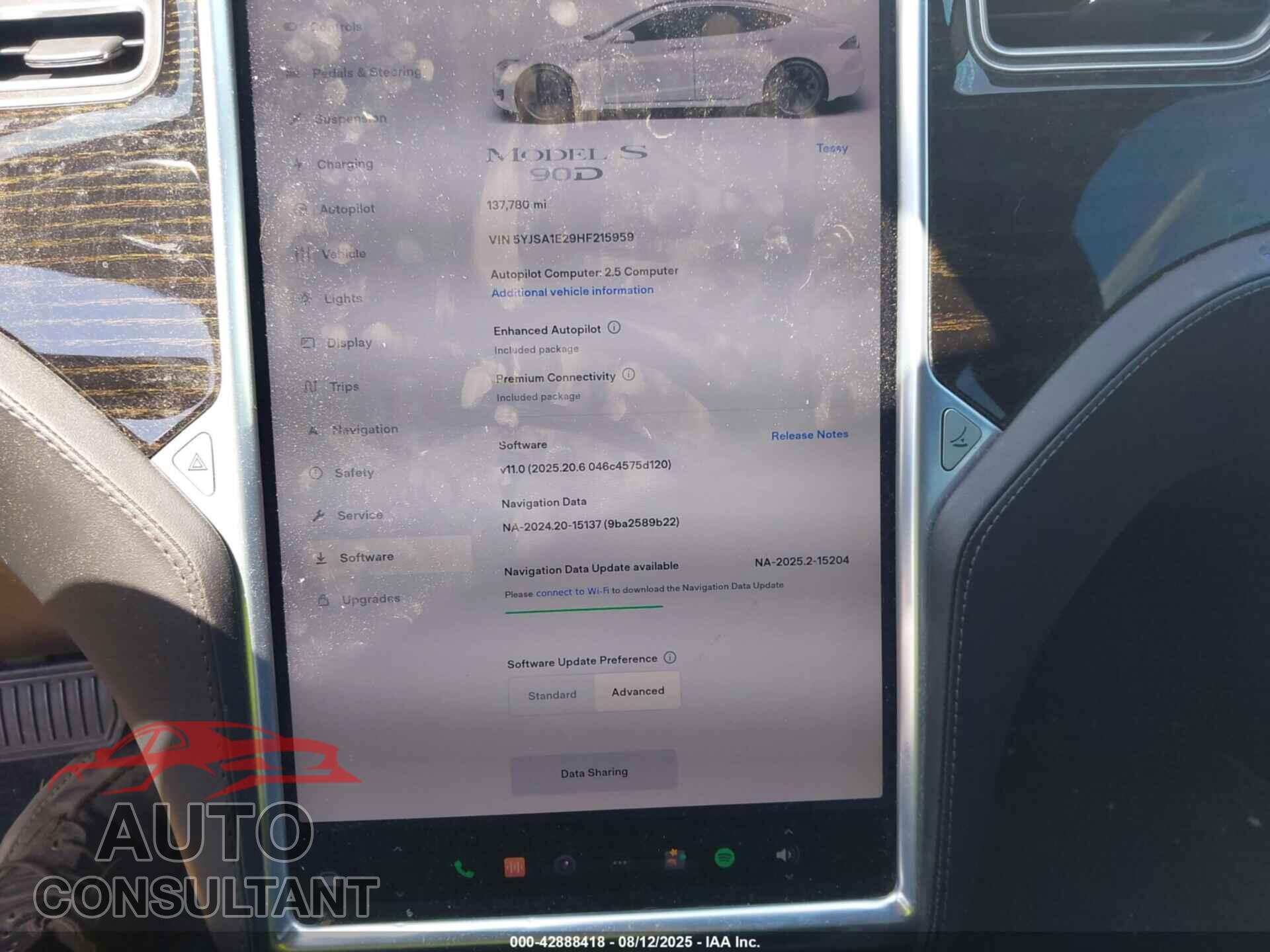 TESLA MODEL S 2017 - 5YJSA1E29HF215959