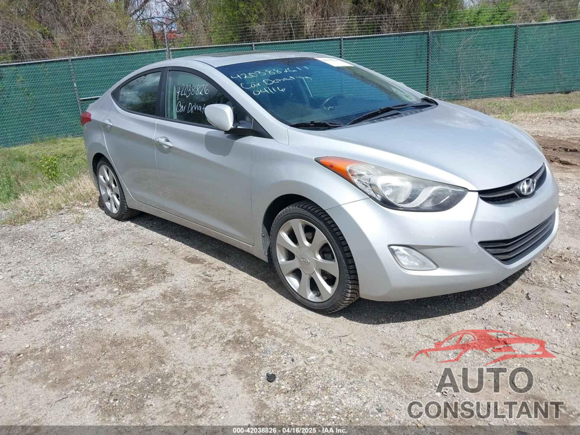 HYUNDAI ELANTRA 2013 - KMHDH4AE3DU493386
