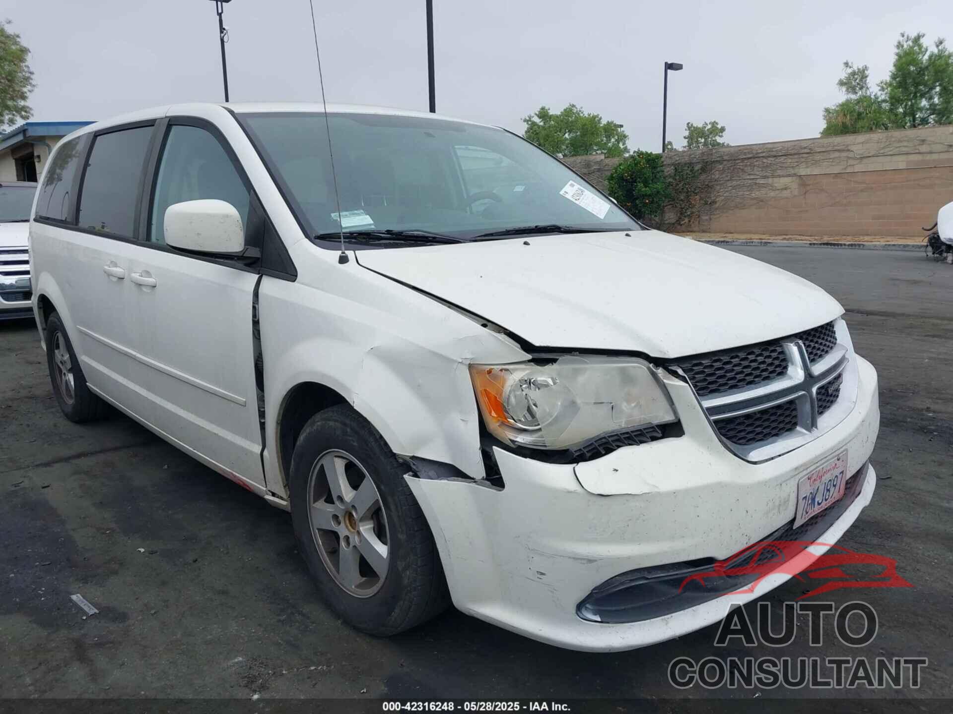 DODGE GRAND CARAVAN 2012 - 2C4RDGCG1CR274833