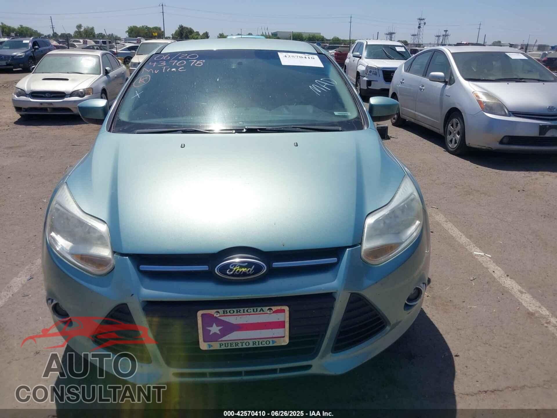 FORD FOCUS 2012 - 1FAHP3F24CL437078
