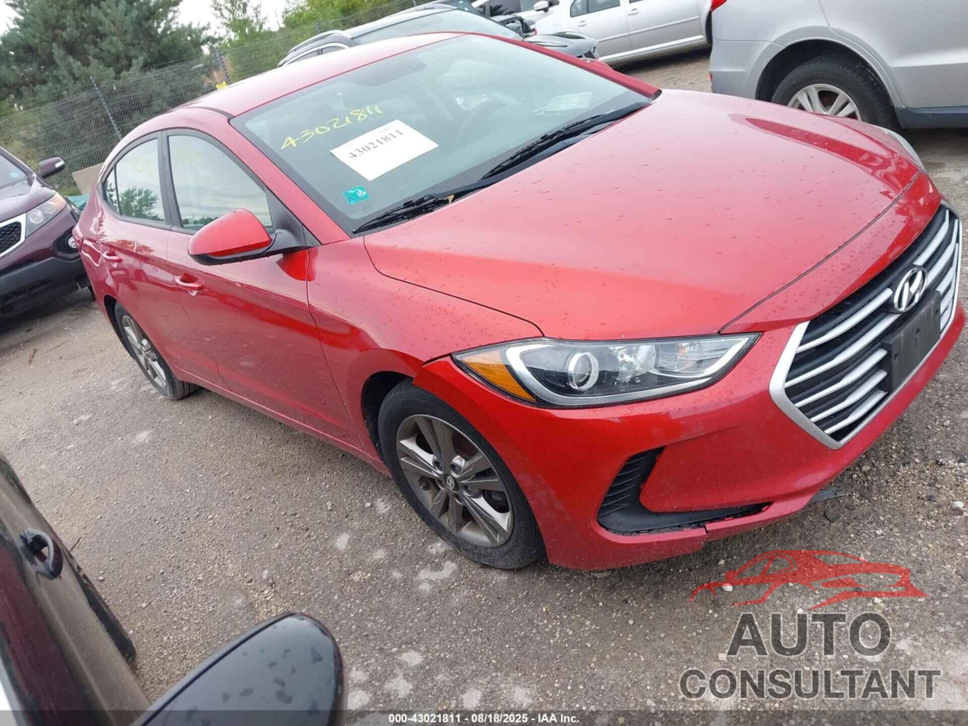 HYUNDAI ELANTRA 2018 - 5NPD84LF3JH334612