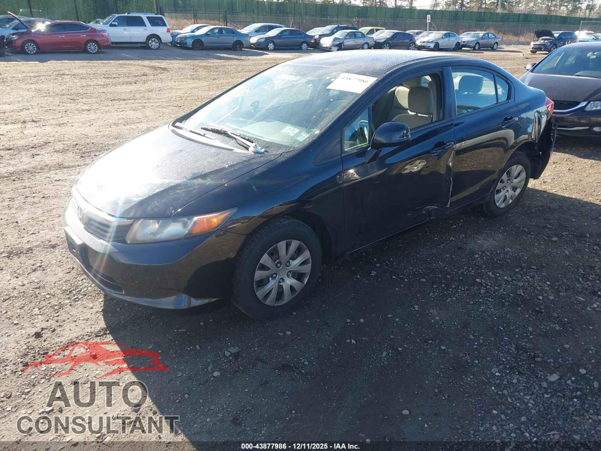 HONDA CIVIC 2012 - 19XFB2F52CE383857