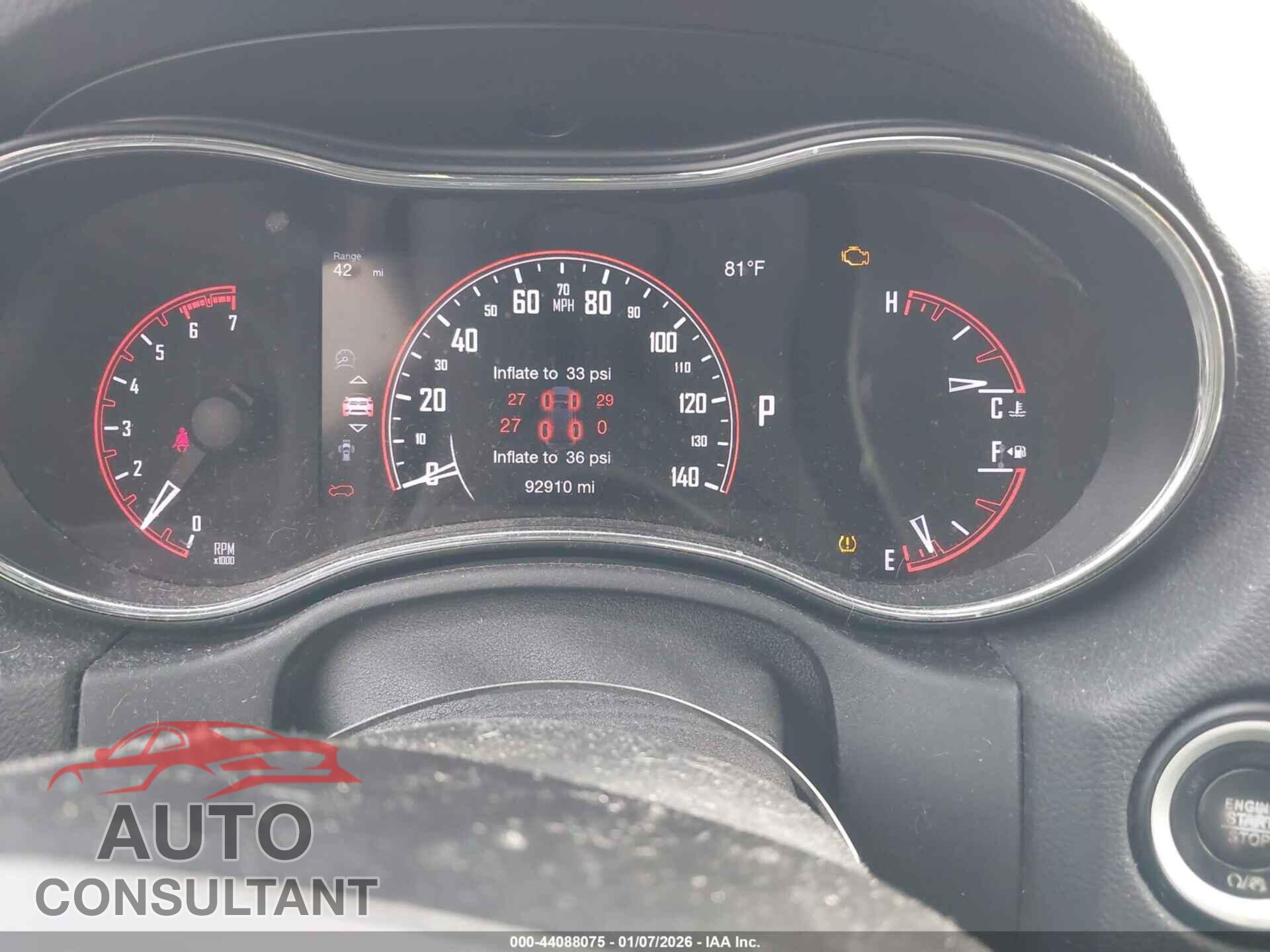 DODGE DURANGO 2017 - 1C4SDHCT1HC697741