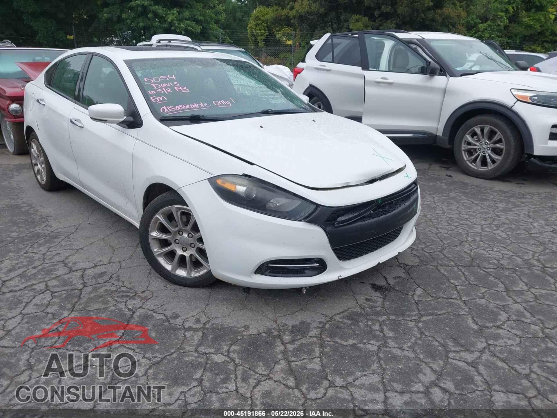 DODGE DART 2014 - 1C3CDFCB2ED677556