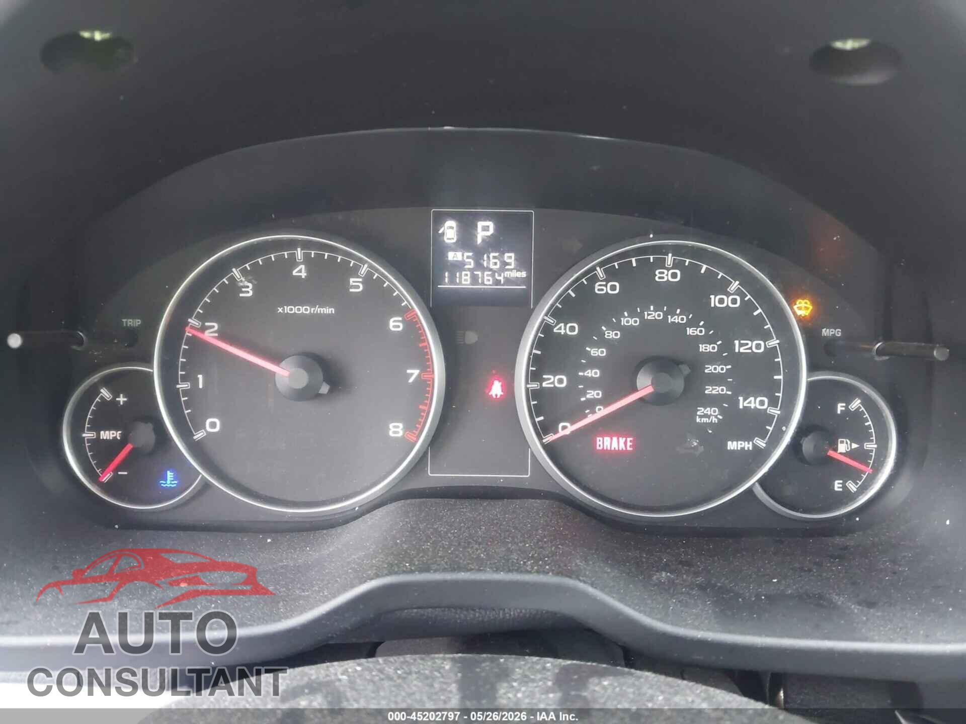 SUBARU LEGACY 2014 - 4S3BMBA68E3035659