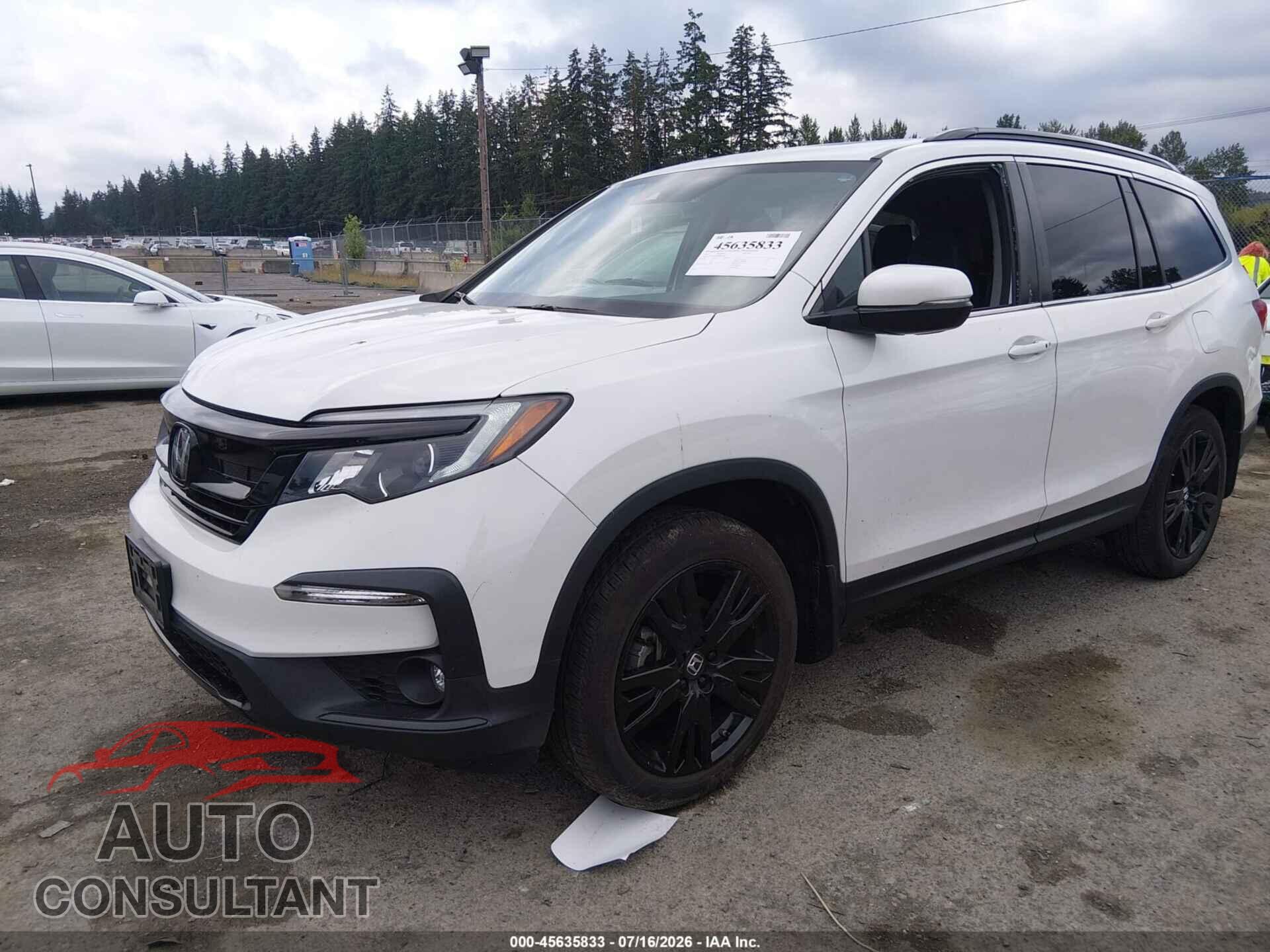 HONDA PILOT 2021 - 5FNYF6H2XMB007202