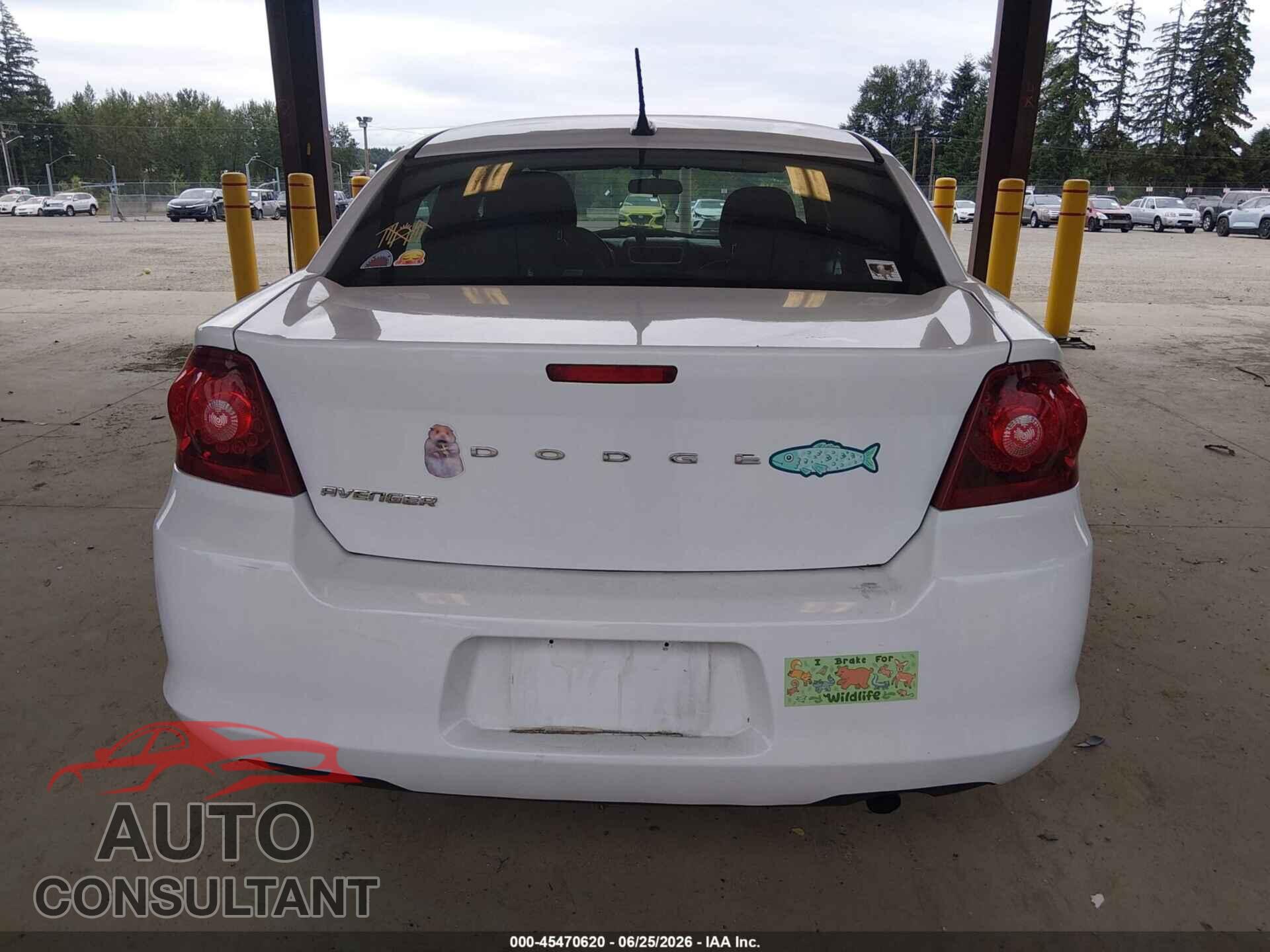 DODGE AVENGER 2013 - 1C3CDZAB2DN722640
