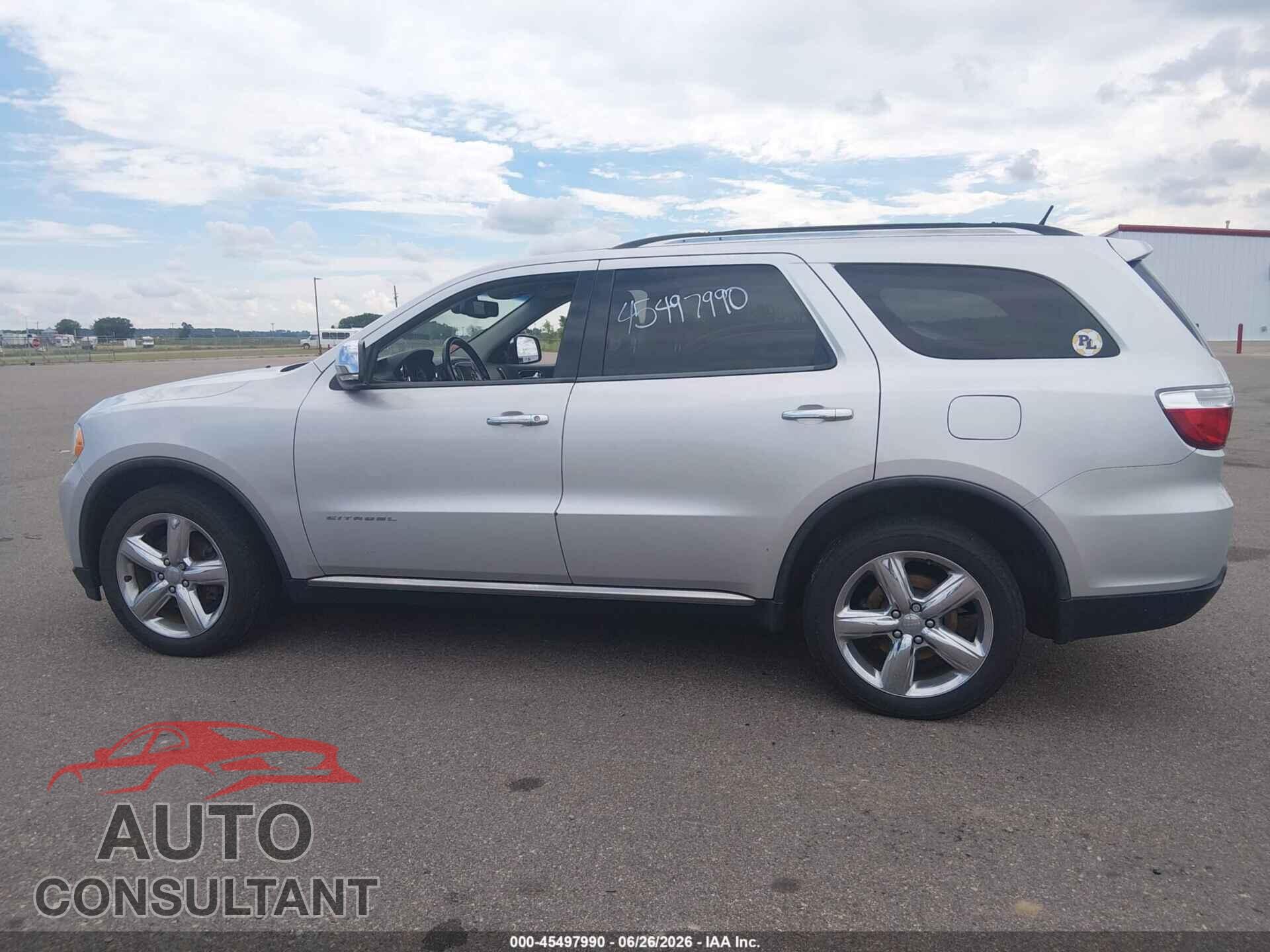 DODGE DURANGO 2012 - 1C4SDJET8CC192566