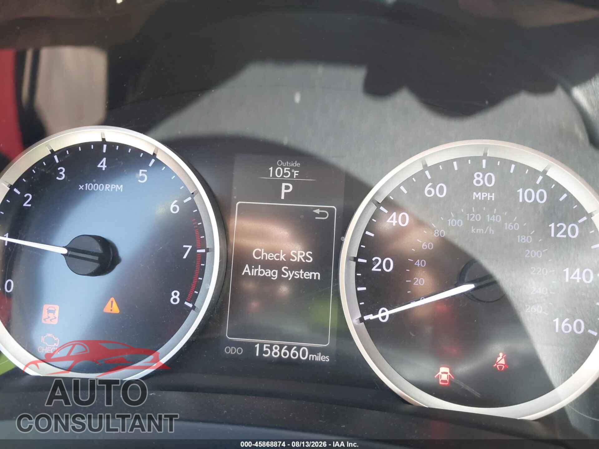 LEXUS IS 250 2014 - JTHBF1D23E5035374