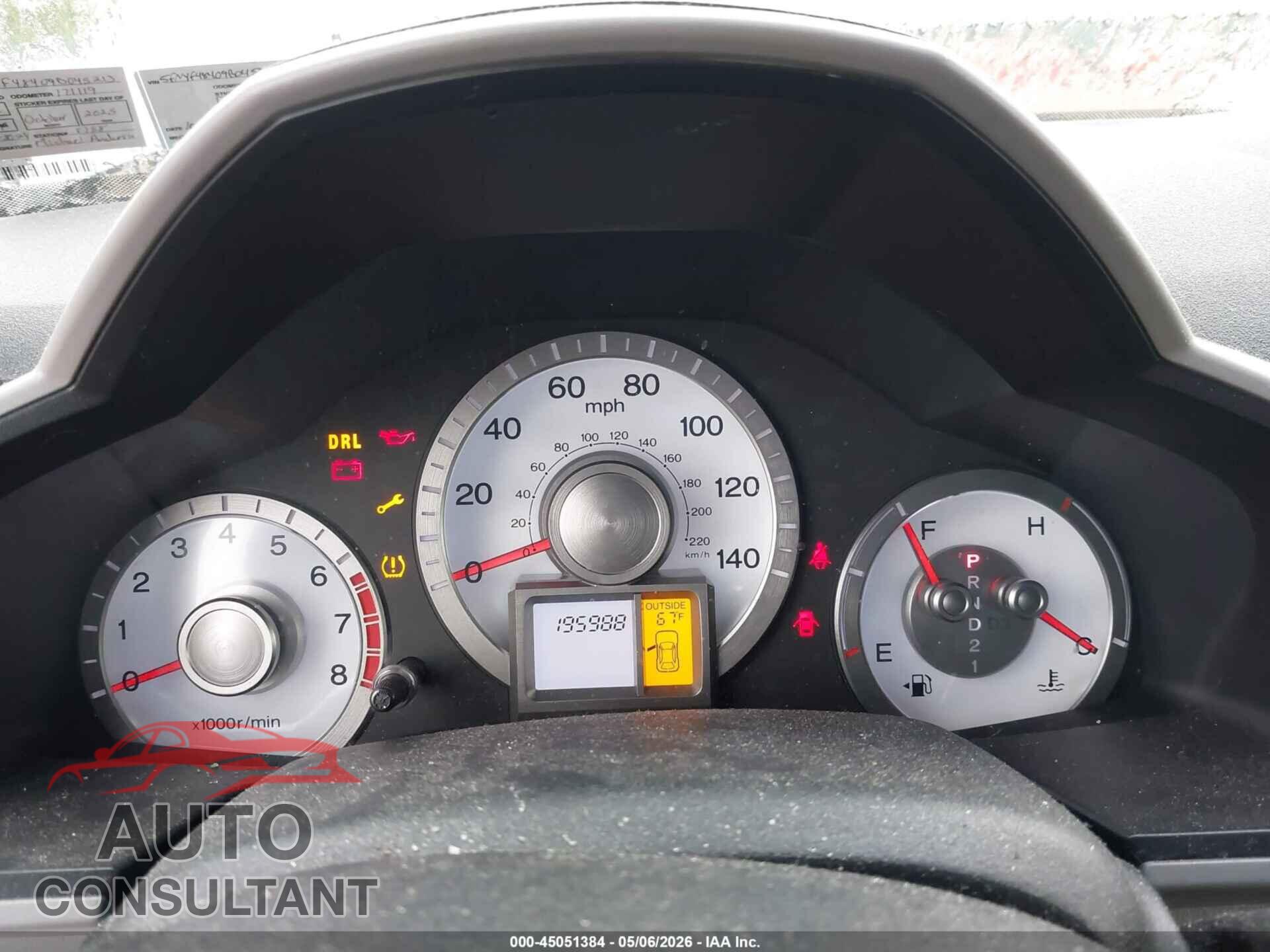 HONDA PILOT 2009 - 5FNYF48409B045213