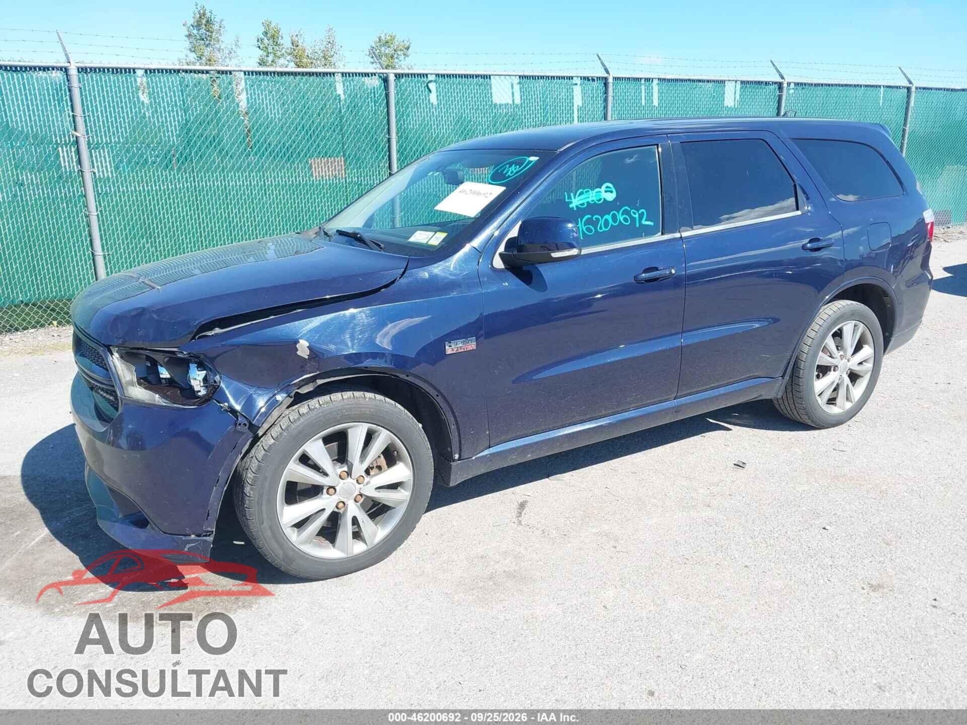 DODGE DURANGO 2012 - 1C4SDJCT2CC213222