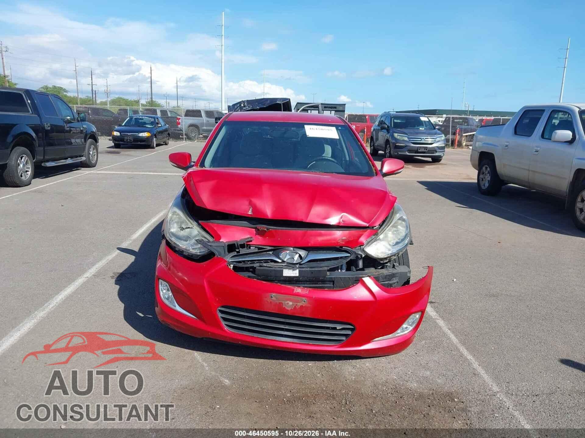 HYUNDAI ACCENT 2013 - KMHCU5AE2DU062633
