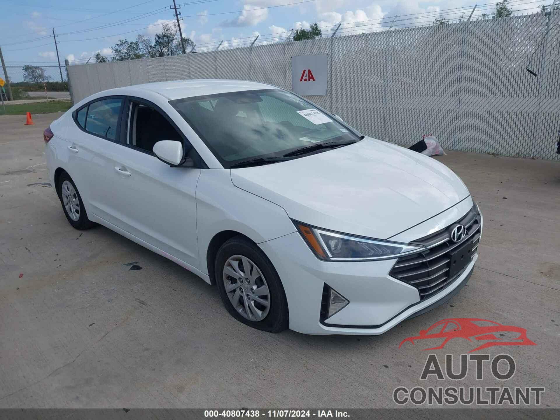 HYUNDAI ELANTRA 2019 - 5NPD74LF0KH472001