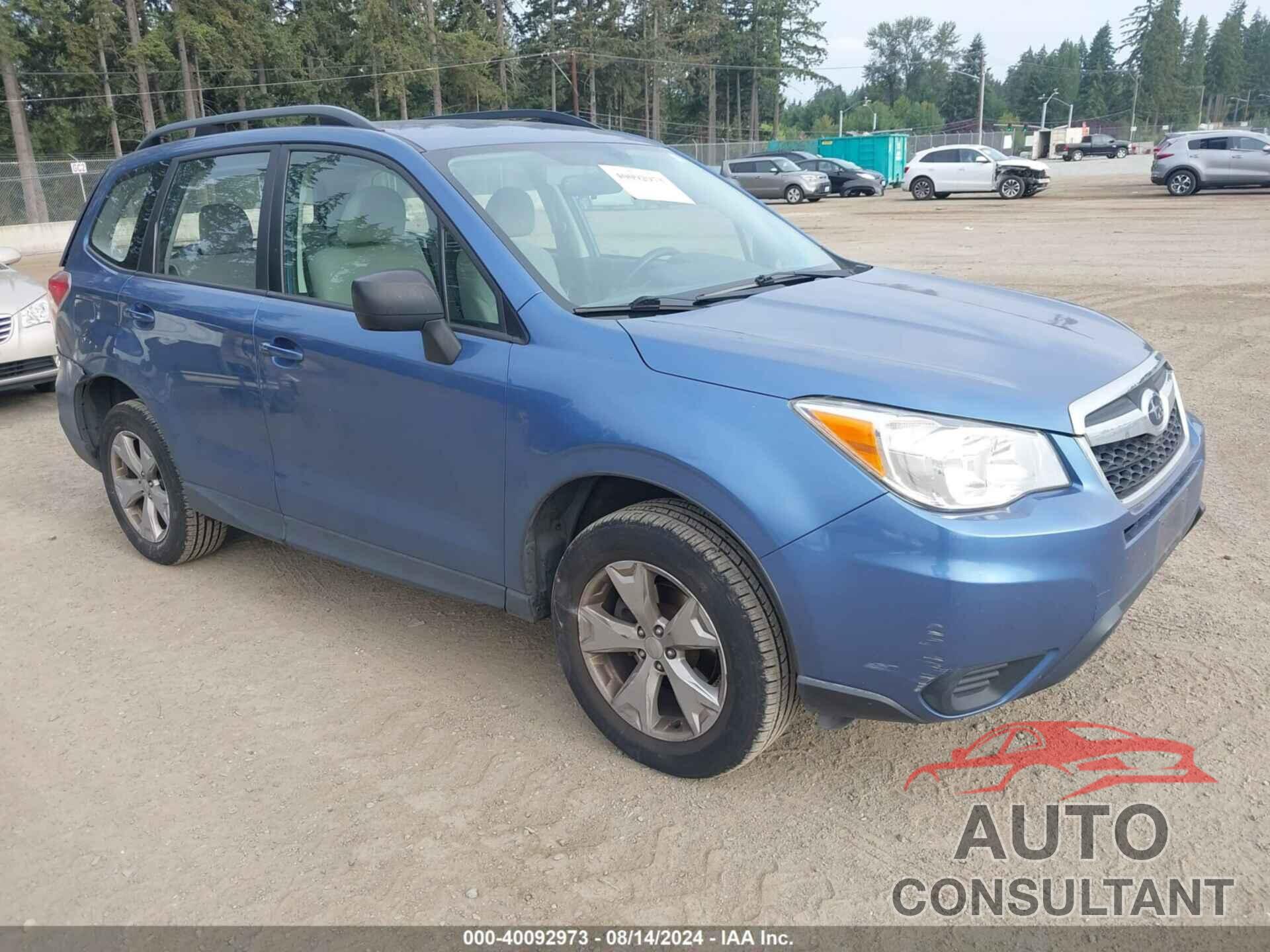 SUBARU FORESTER 2016 - JF2SJABC9GH531813