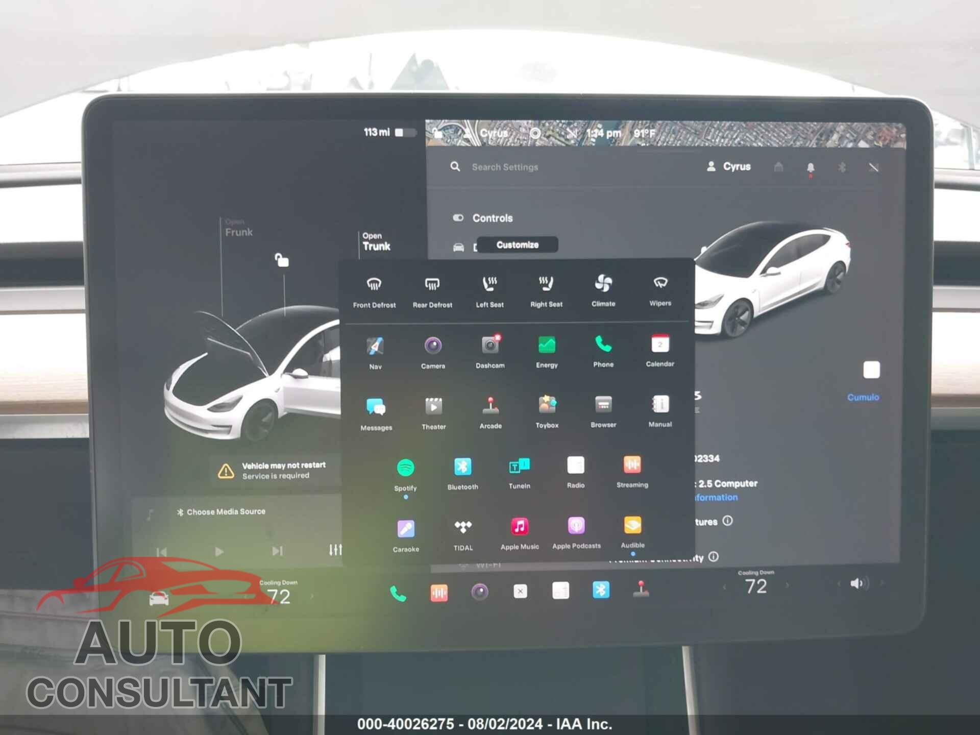 TESLA MODEL 3 2017 - 5YJ3E1EA0HF002334