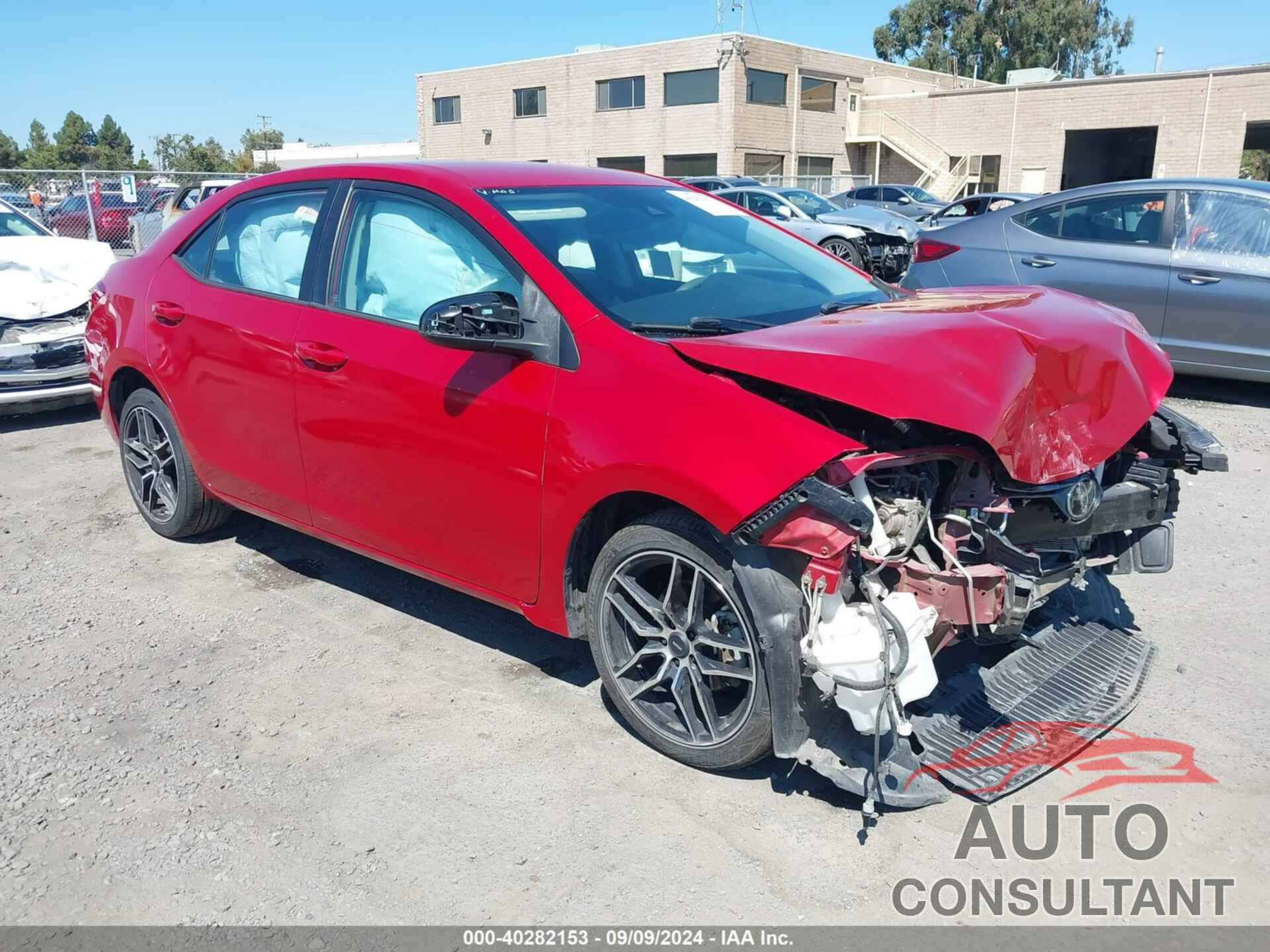 TOYOTA COROLLA 2019 - 5YFBURHE4KP902600