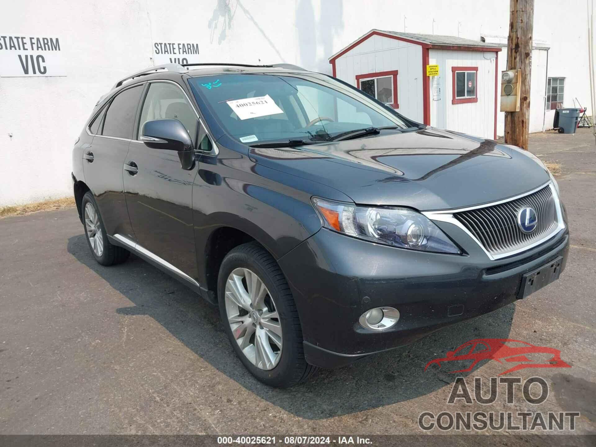 LEXUS RX 450H 2011 - JTJBC1BA7B2033531