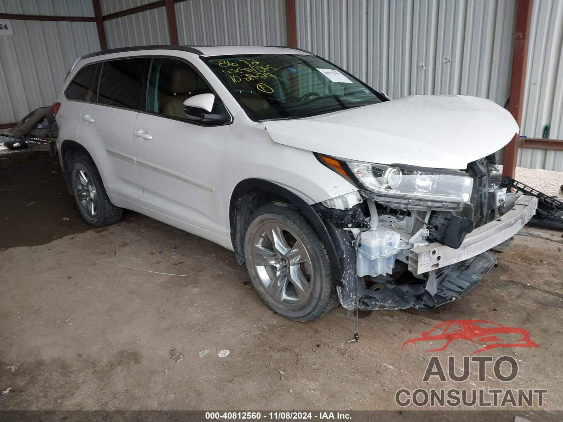 TOYOTA HIGHLANDER 2018 - 5TDYZRFH7JS238498