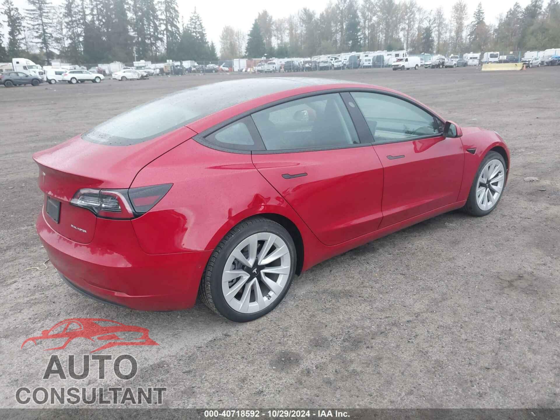 TESLA MODEL 3 2022 - 5YJ3E1EB8NF273081
