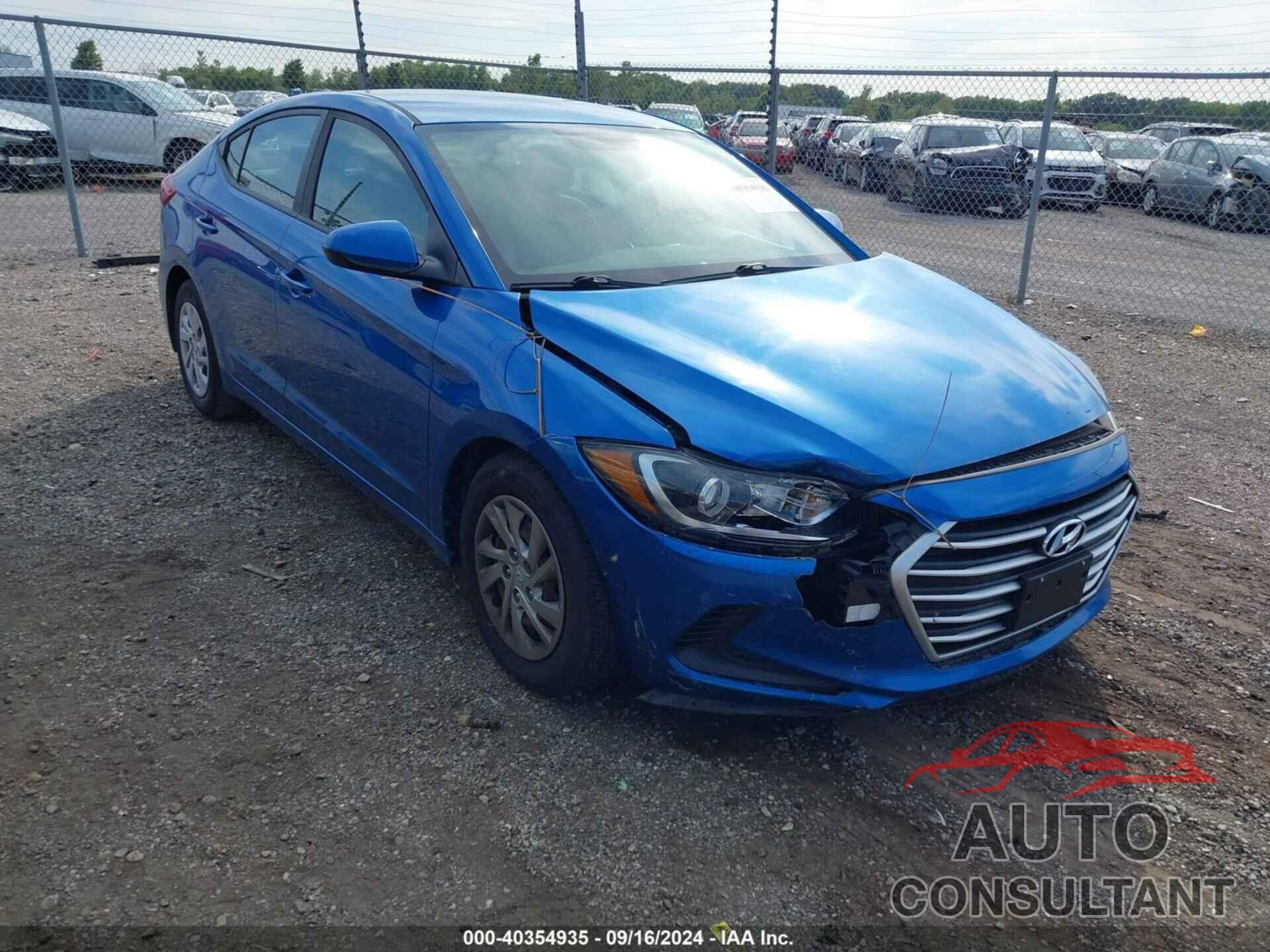 HYUNDAI ELANTRA 2017 - 5NPD74LF7HH138766