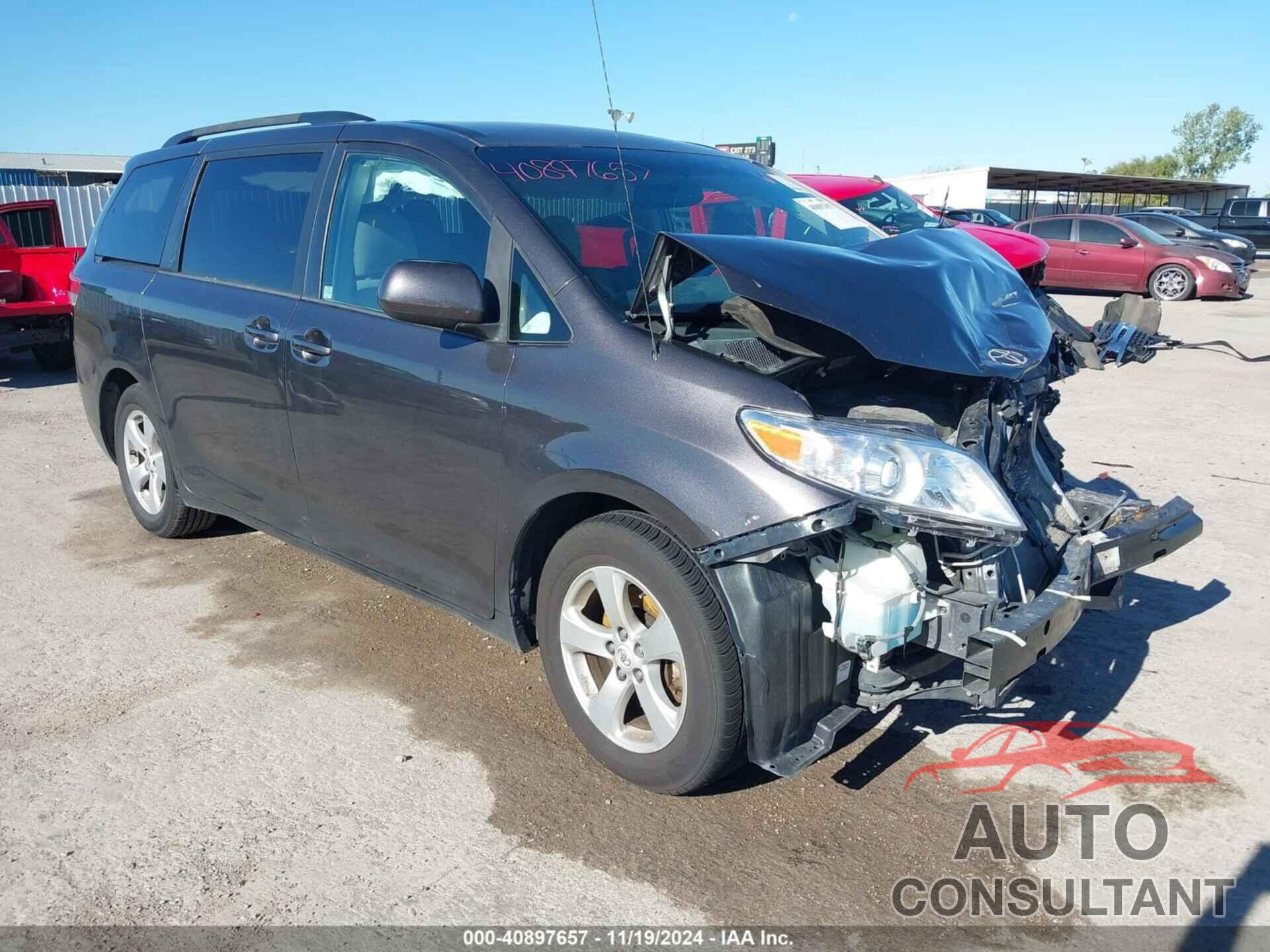 TOYOTA SIENNA 2012 - 5TDKK3DC6CS253592