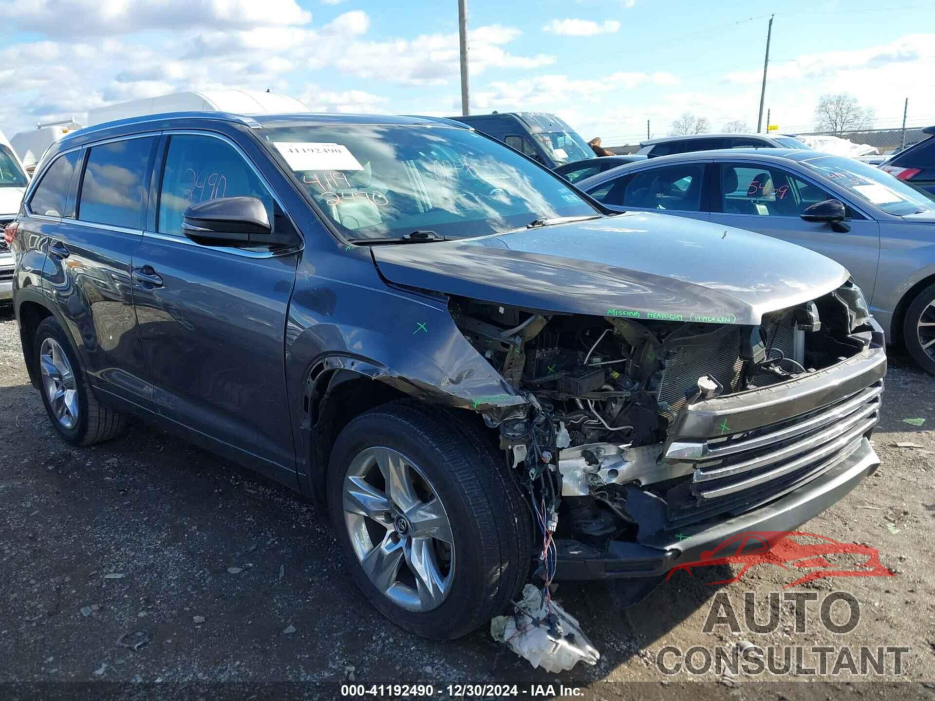 TOYOTA HIGHLANDER 2019 - 5TDDZRFH9KS735262