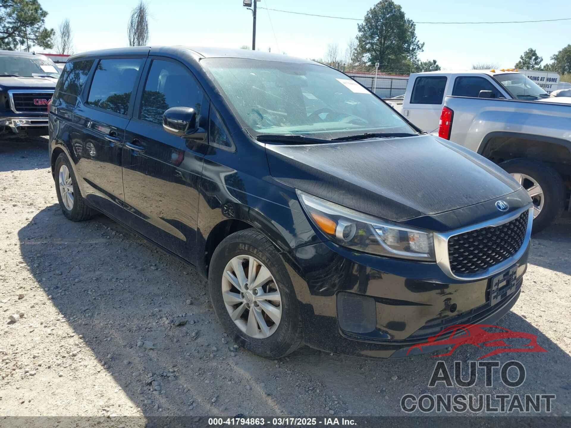 KIA SEDONA 2017 - KNDMB5C11H6225906