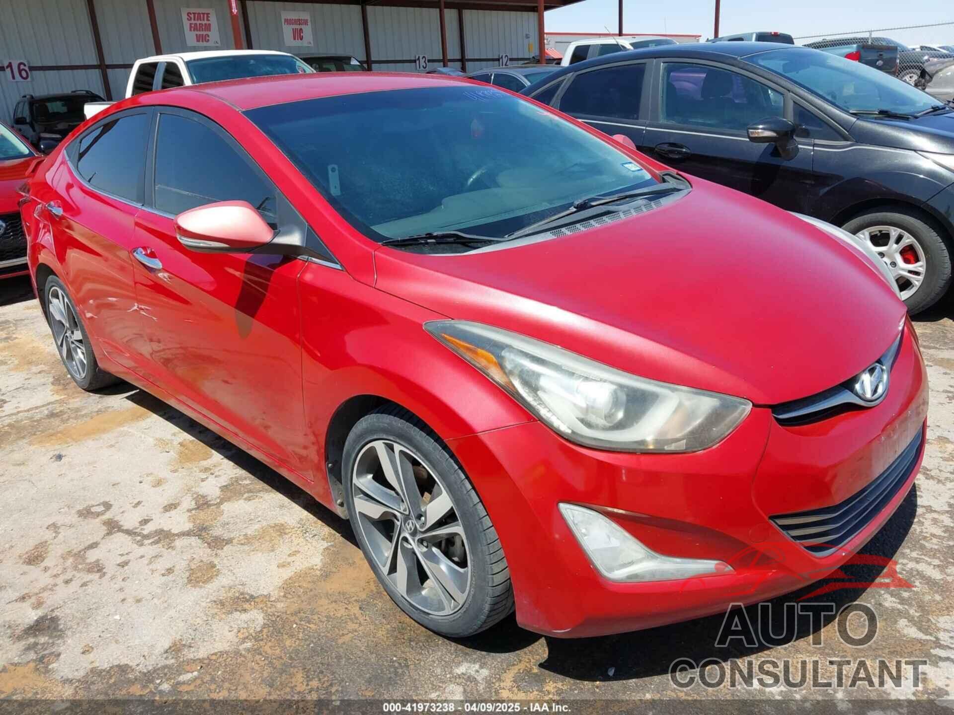 HYUNDAI ELANTRA 2014 - KMHDH4AE9EU105563