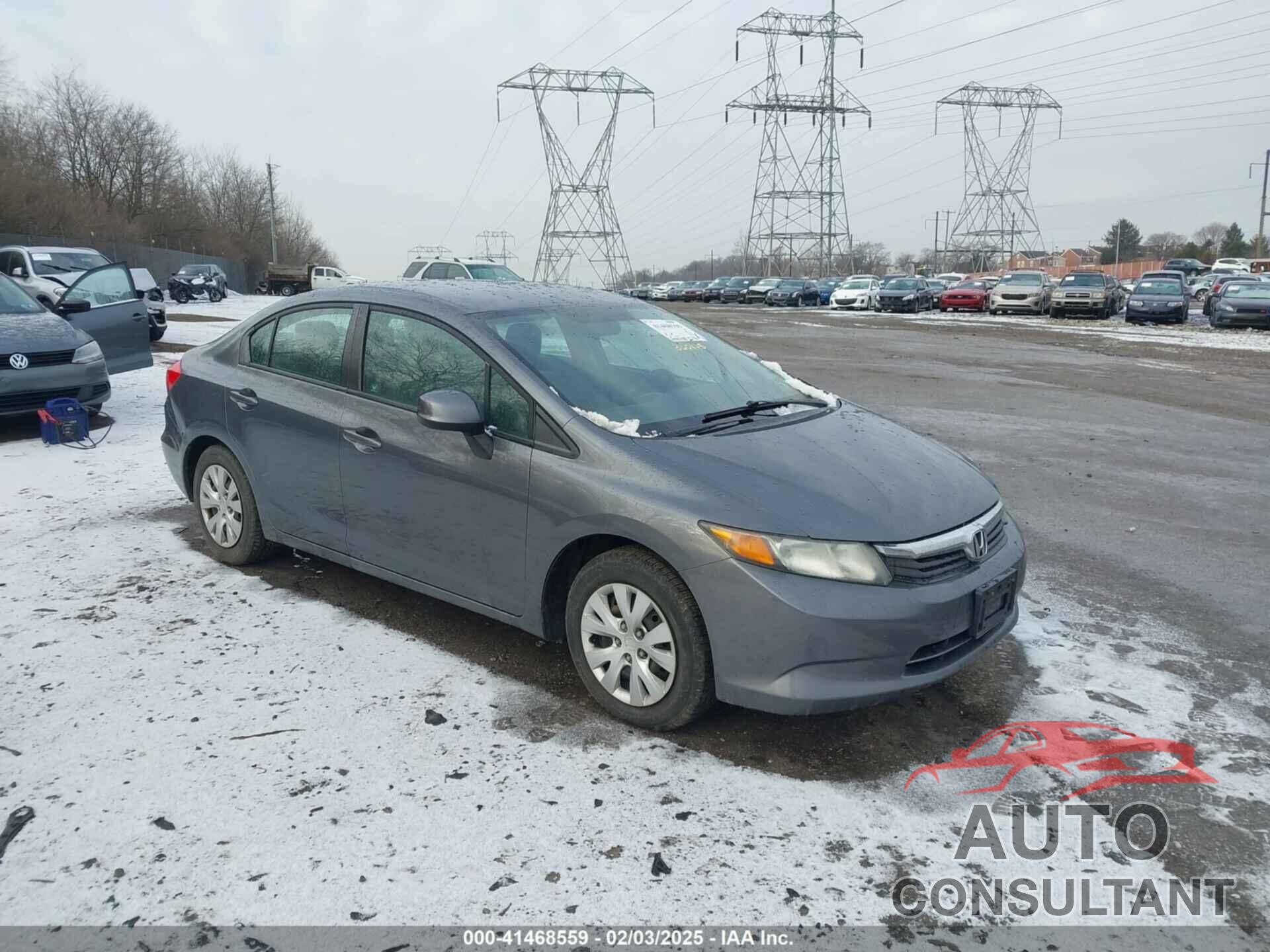 HONDA CIVIC 2012 - 19XFB2F54CE360175