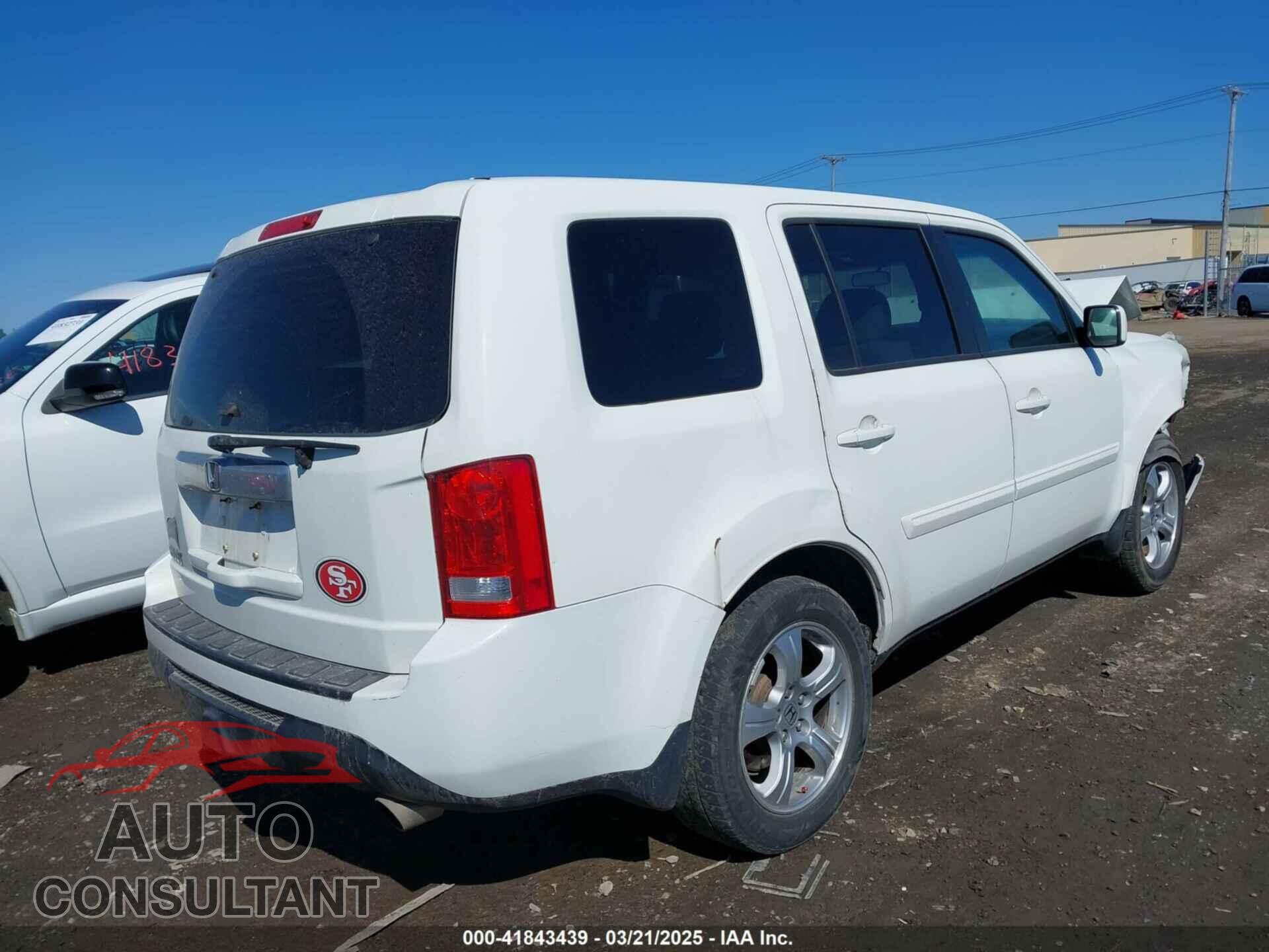 HONDA PILOT 2012 - 5FNYF3H48CB034185