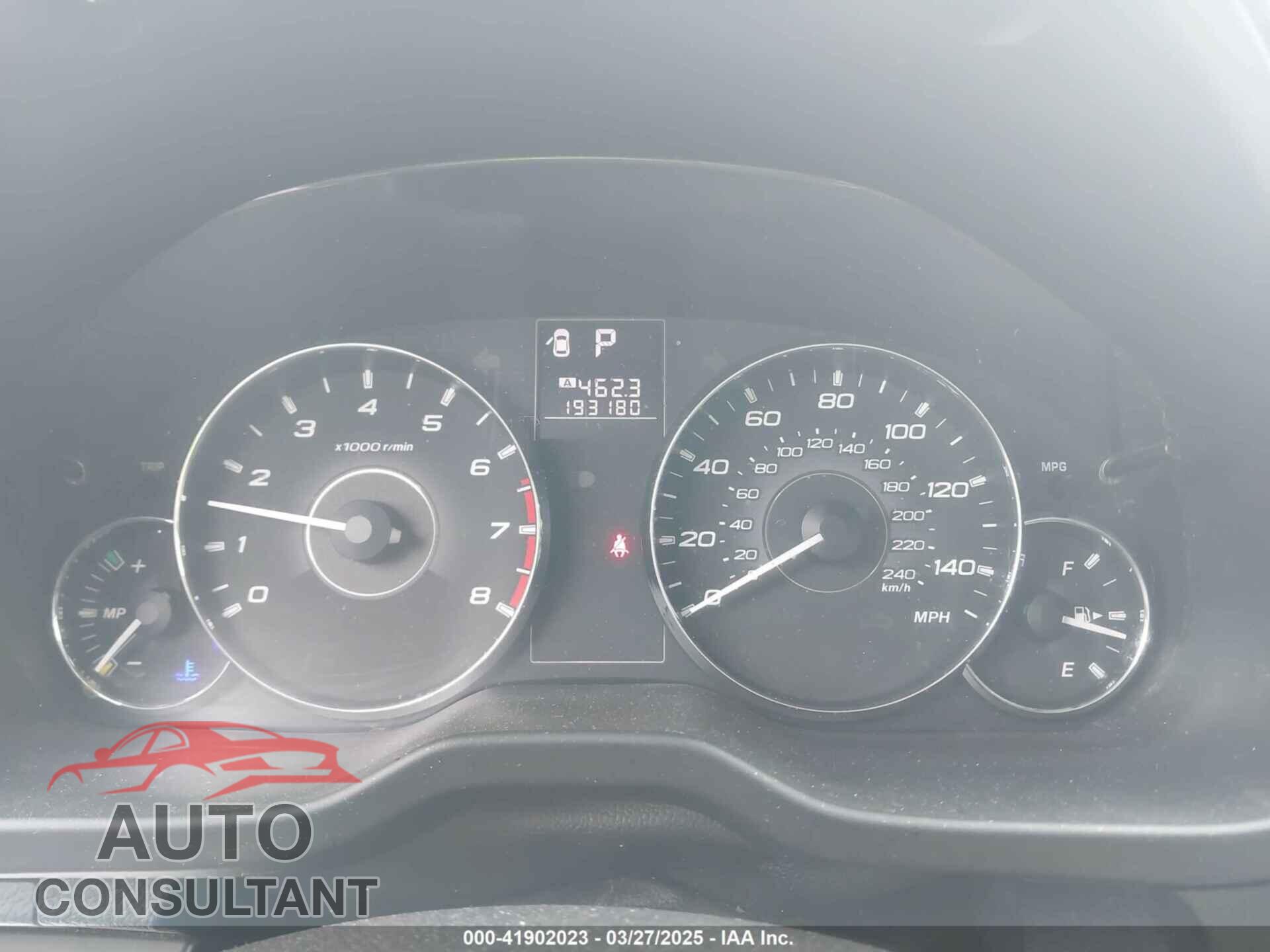 SUBARU OUTBACK 2012 - 4S4BRCCC8C3231183